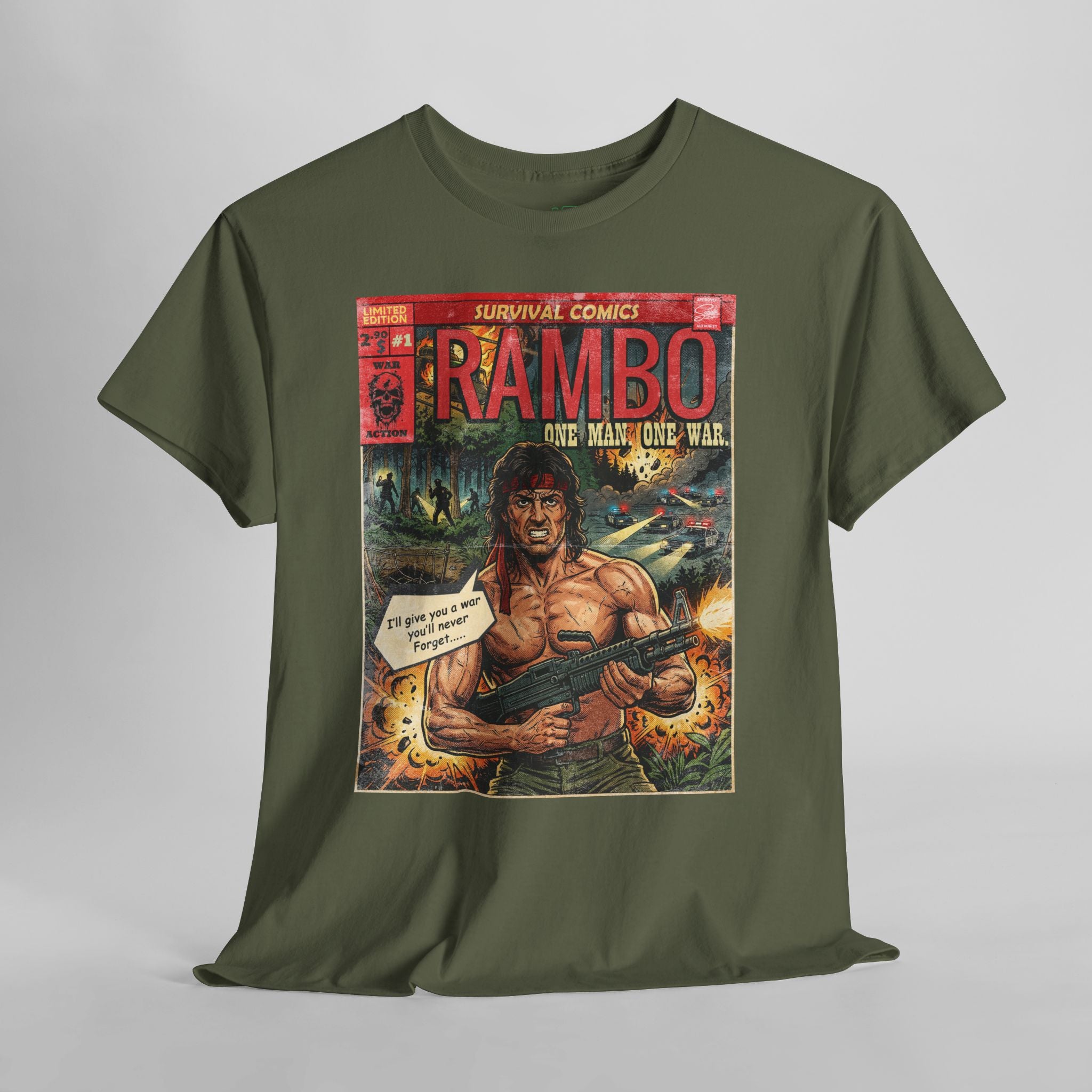 Rambo Vintage Retro Comic Cover T-Shirt