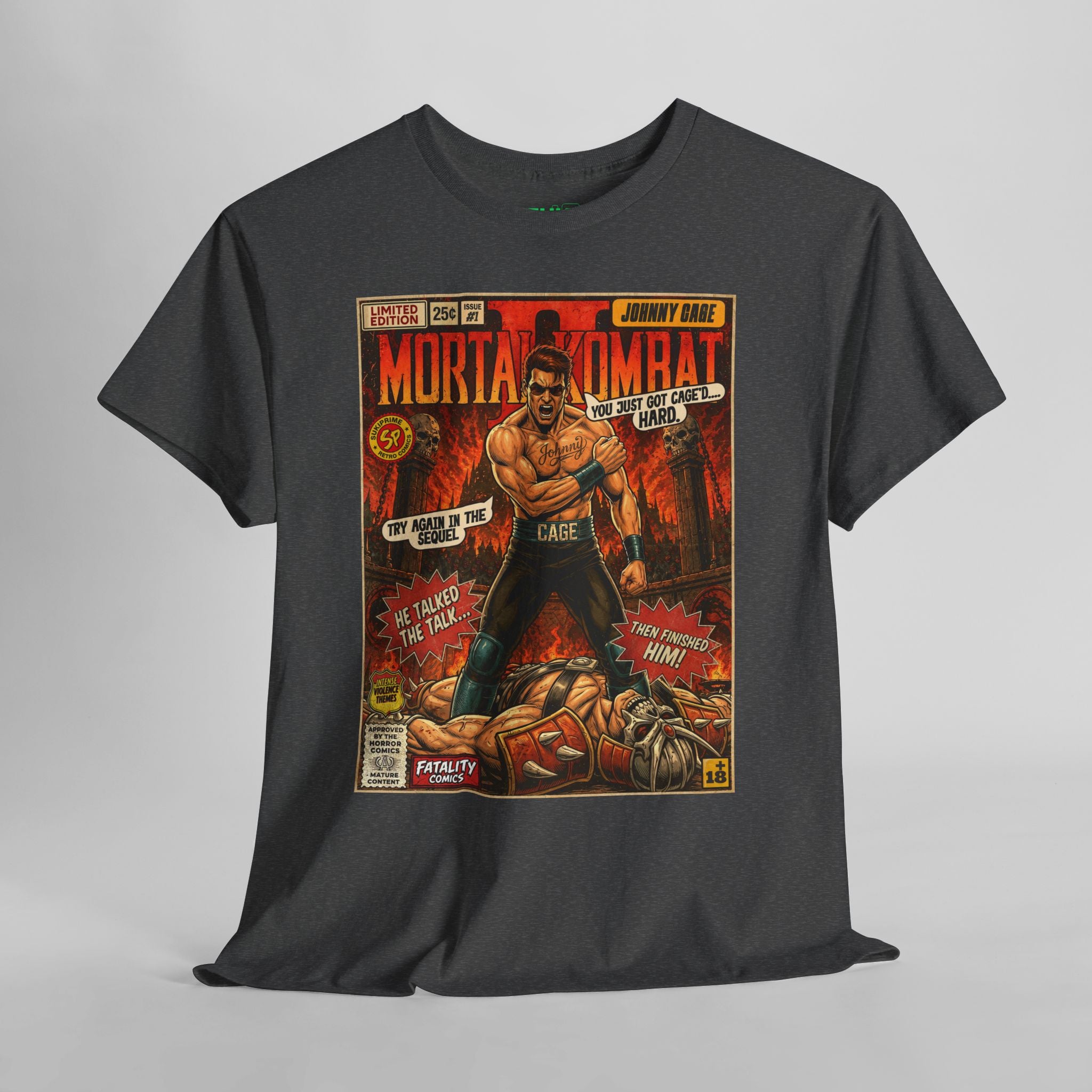 Mortal Kombat 2 Johnny Cage Comic Art T-Shirt