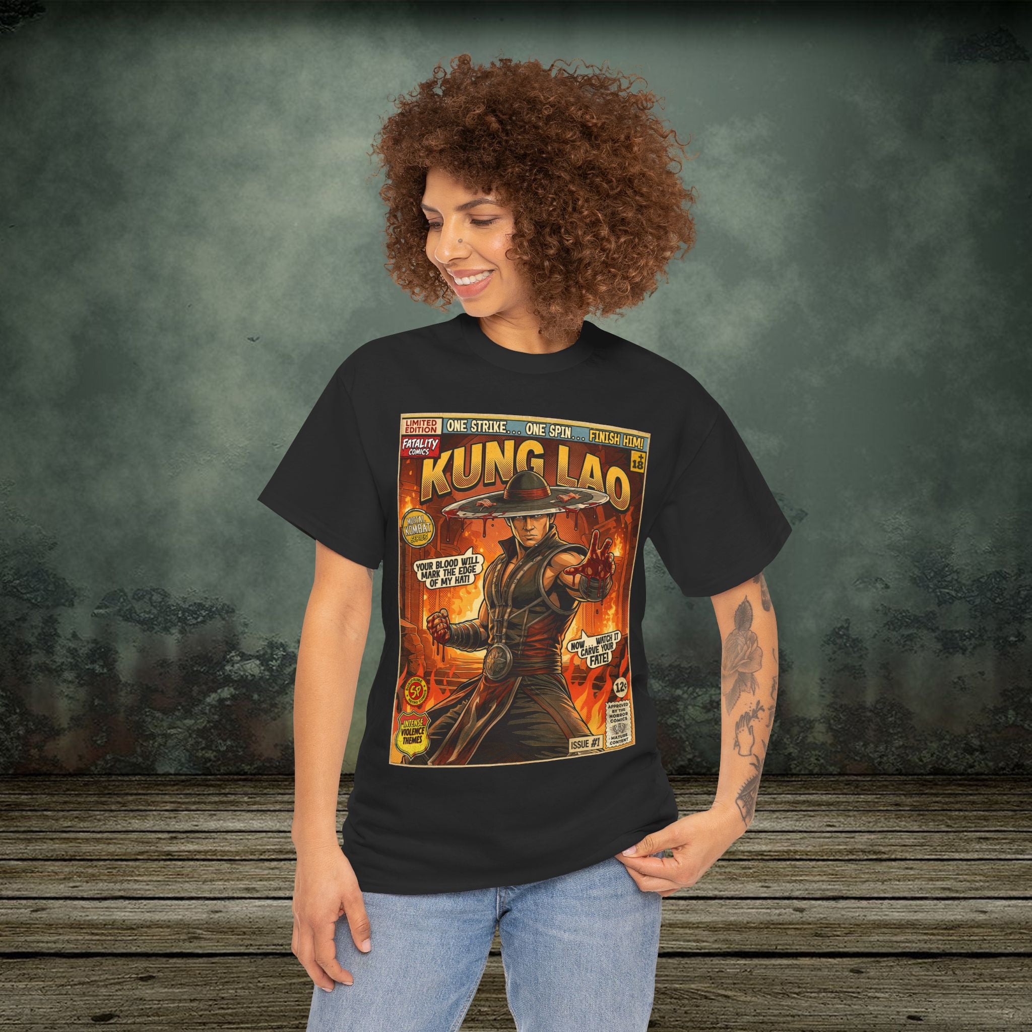 Kung Lao Mortal Kombat Comic Art T-Shirt