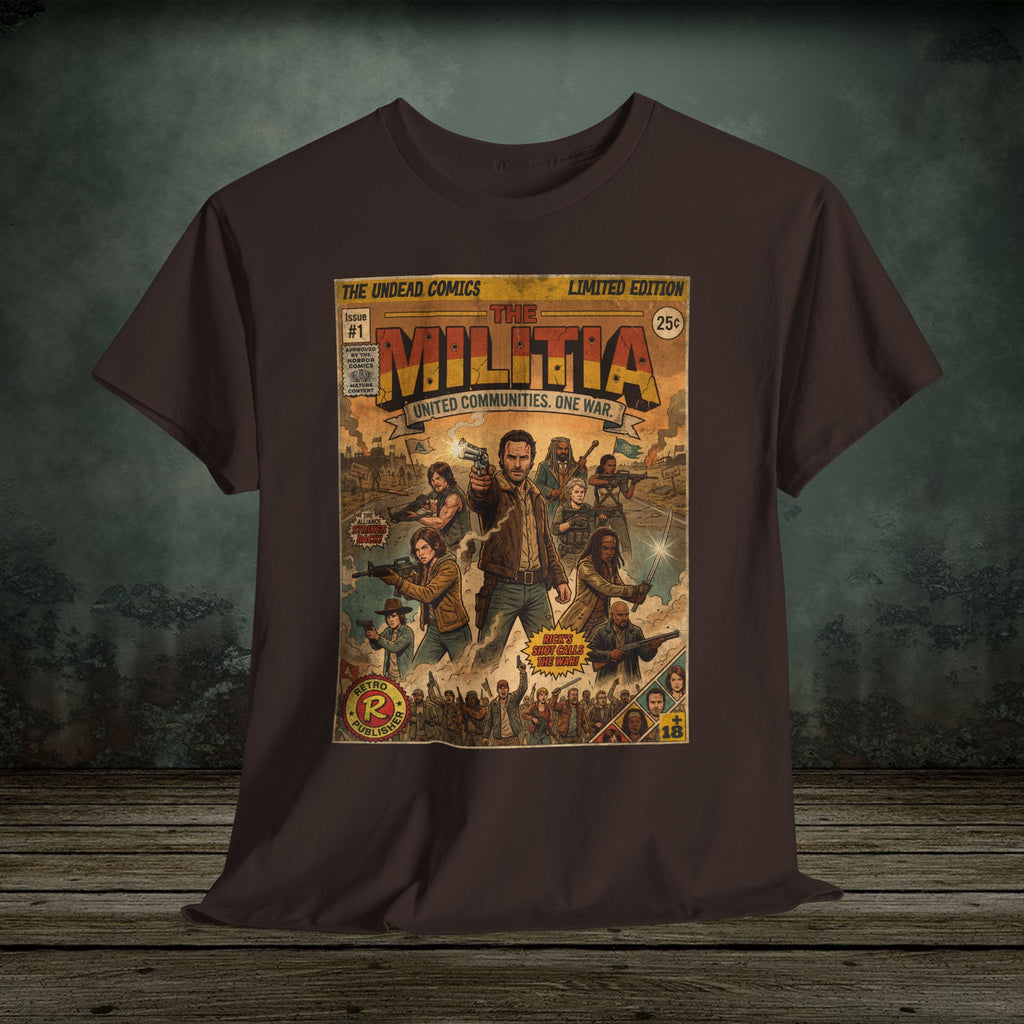 Retro Walking Dead TV Series Comic Art T-Shirt by SukiPrime