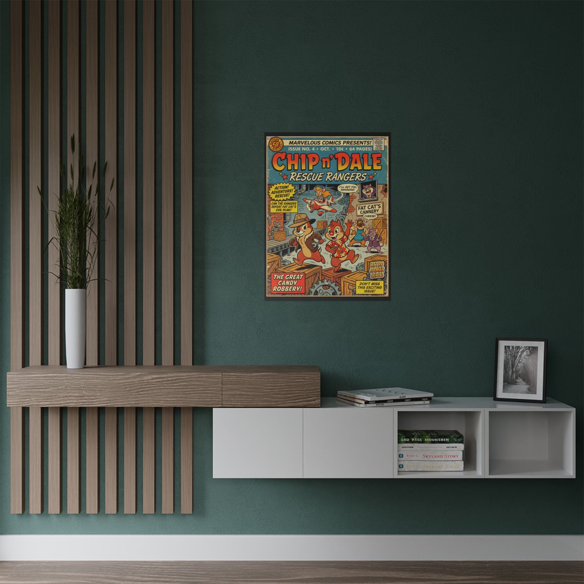 Chip 'n Dale Rescue Rangers Comic Art Poster