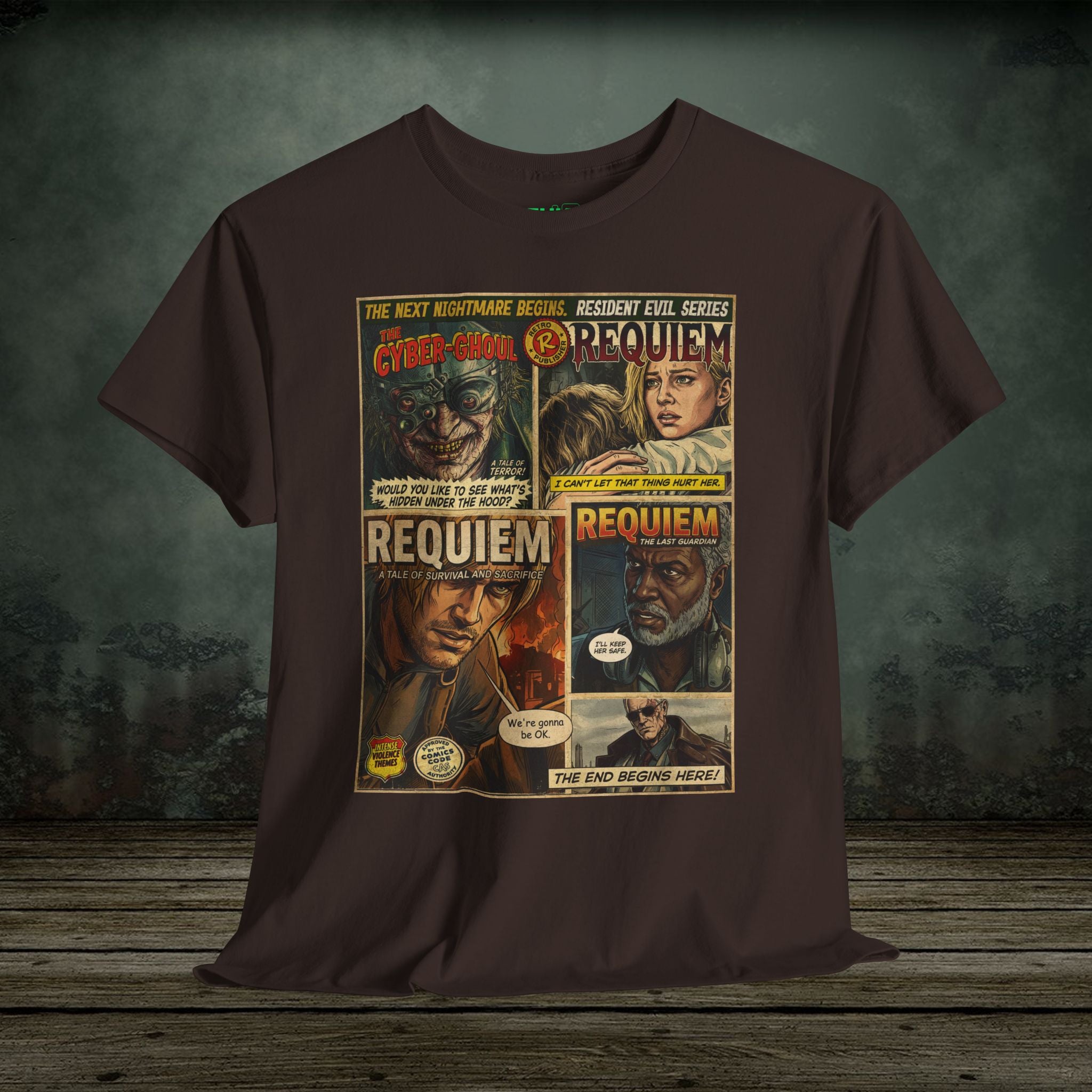 Resident Evil Requiem | Vintage Retro Gaming T-Shirt