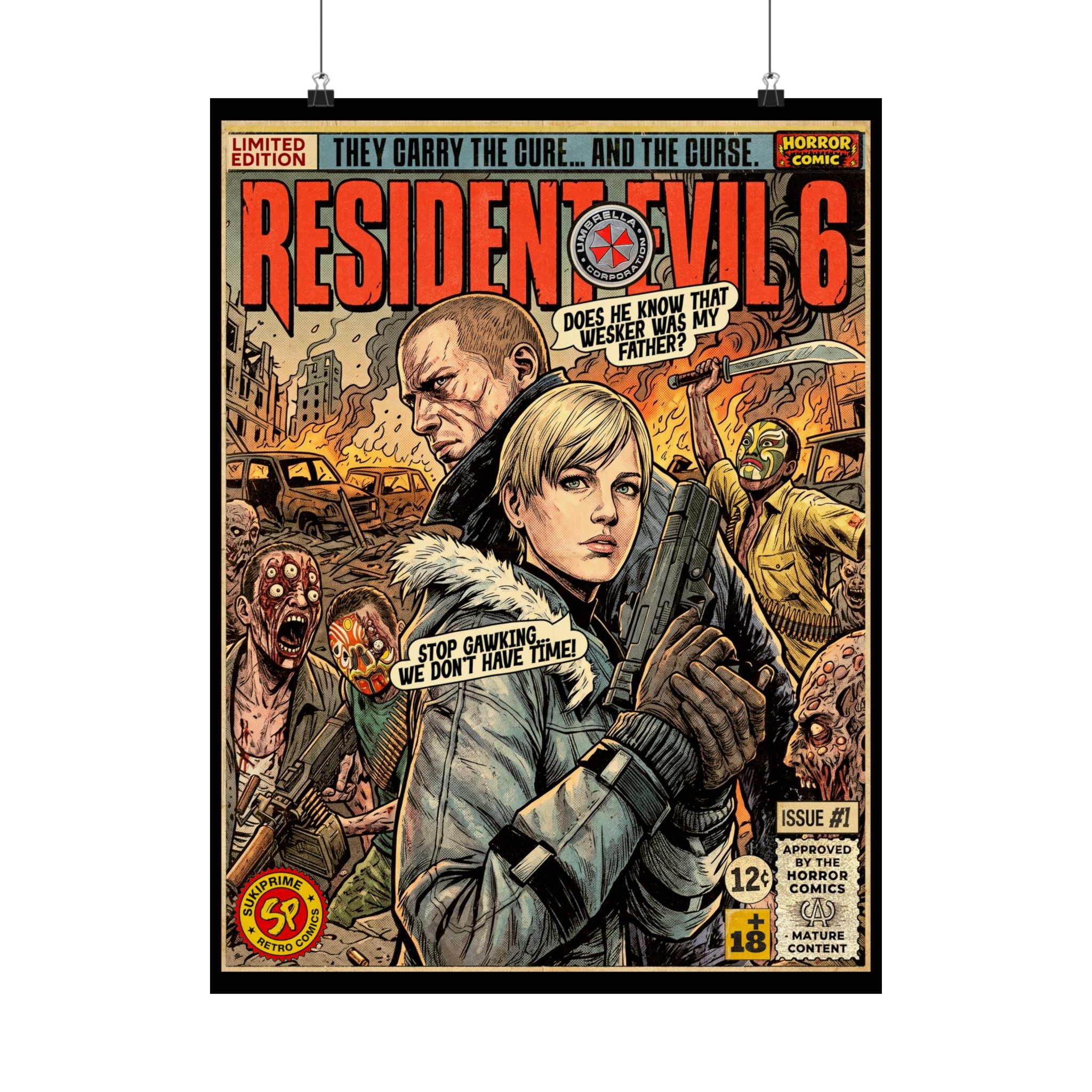 Resident Evil 6 Sherry and Jake Comic Art Poster by SukiPrime