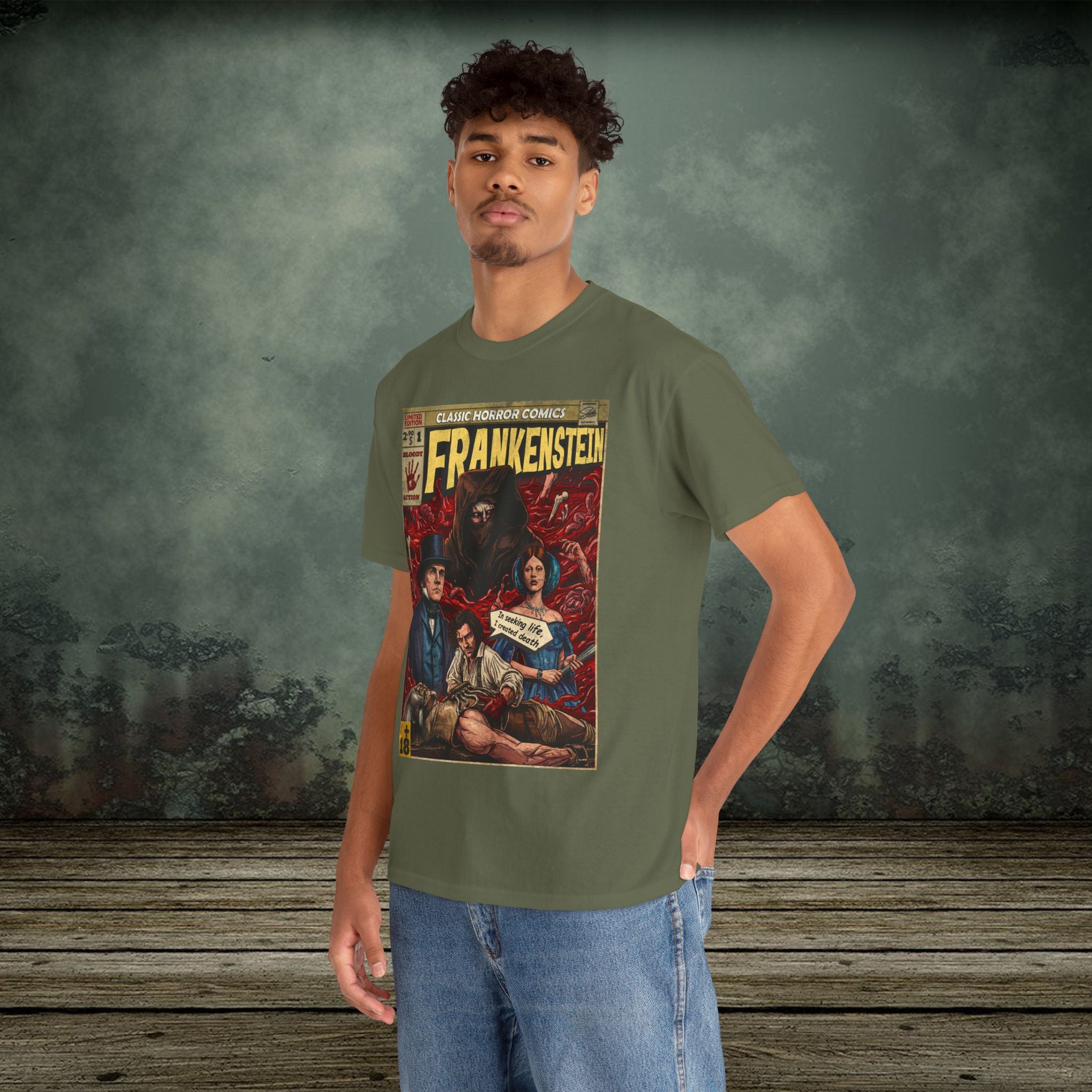 Frankenstein Vintage Retro Comic Cover T-Shirt