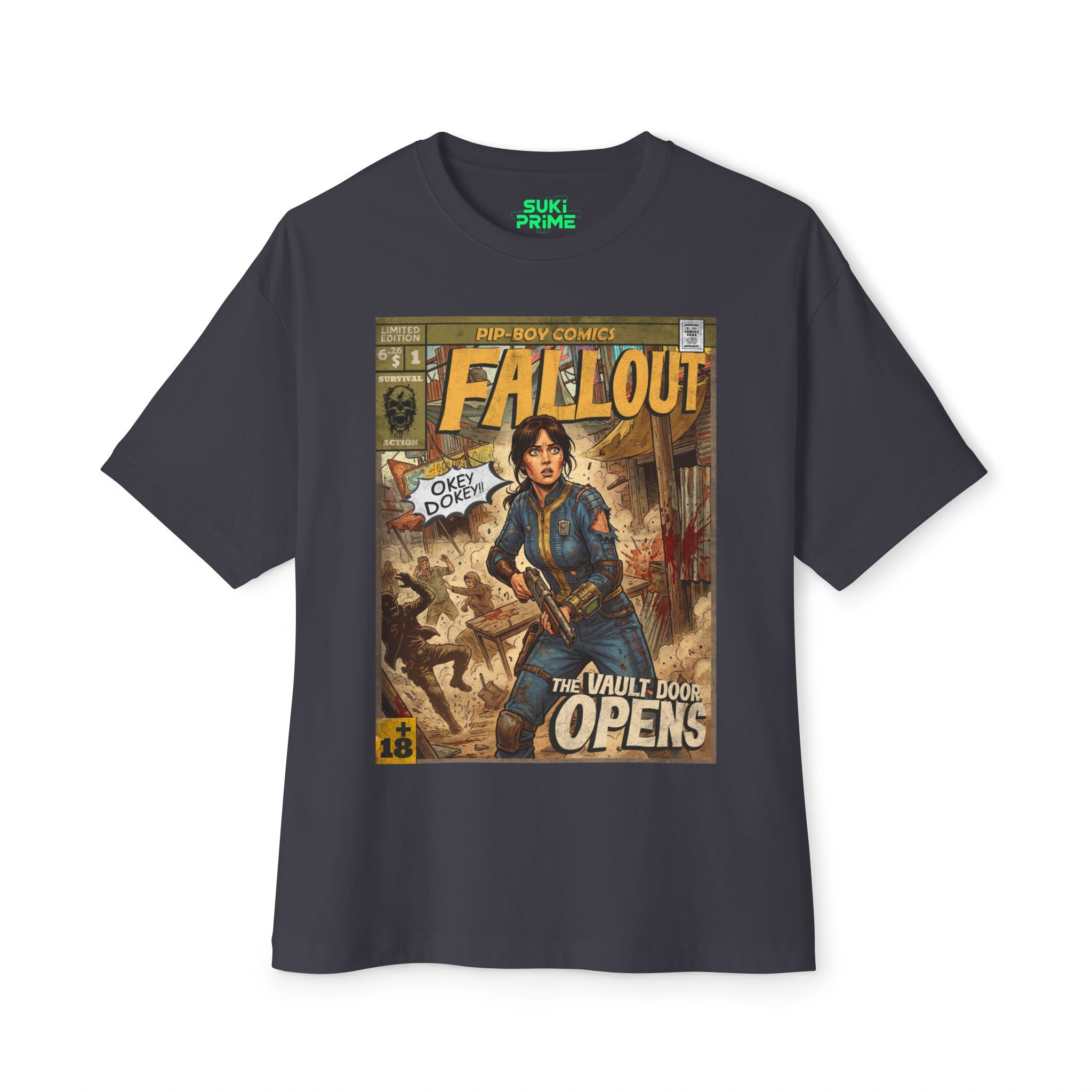 Fallout Comic Cover Oversized T‑Shirt