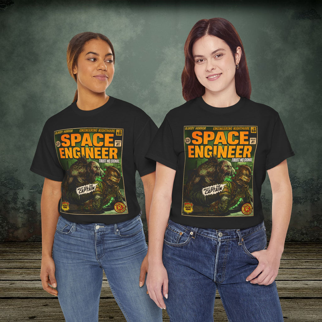 Space Engineer Vintage Comic Art Gaming T-Shirt