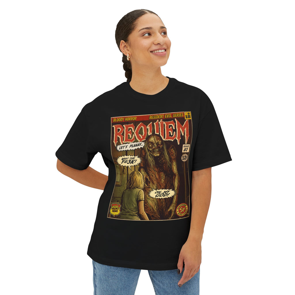 Resident Evil Requiem Comic Cover Oversized T-Shirt