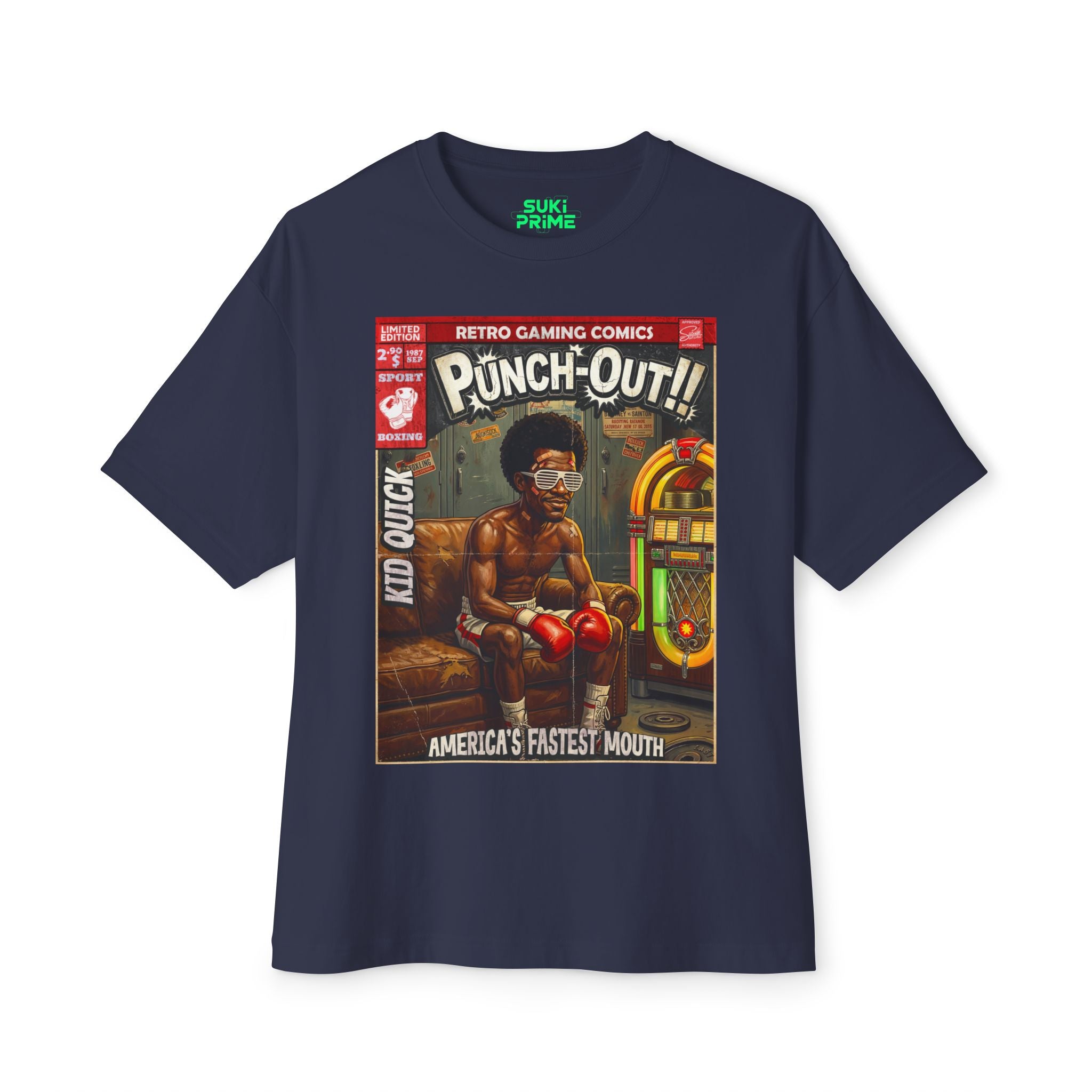 Punch-Out Kid Quick Comic Cover Oversized T-Shirt