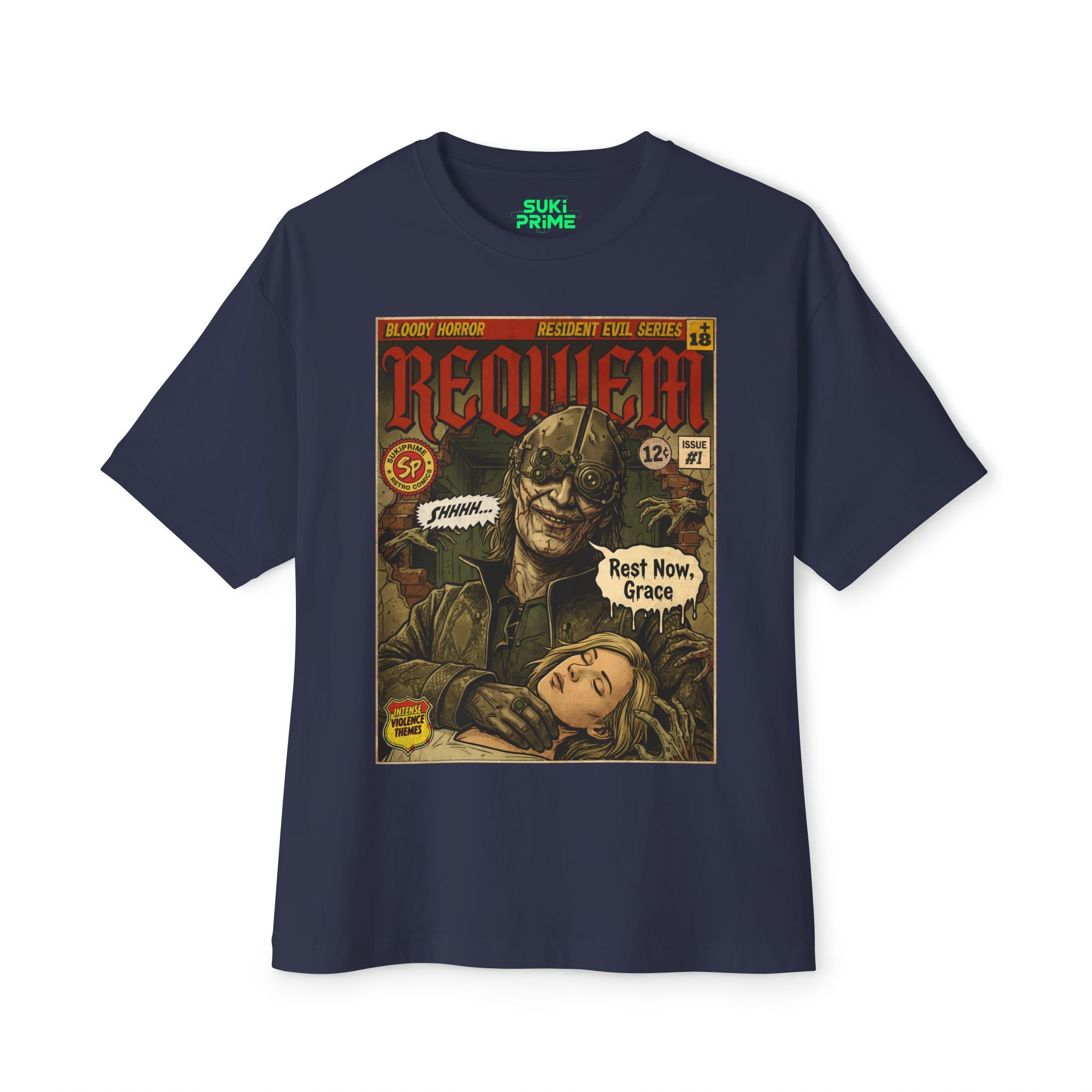 Resident Evil Requiem Comic Cover Oversized T-Shirt
