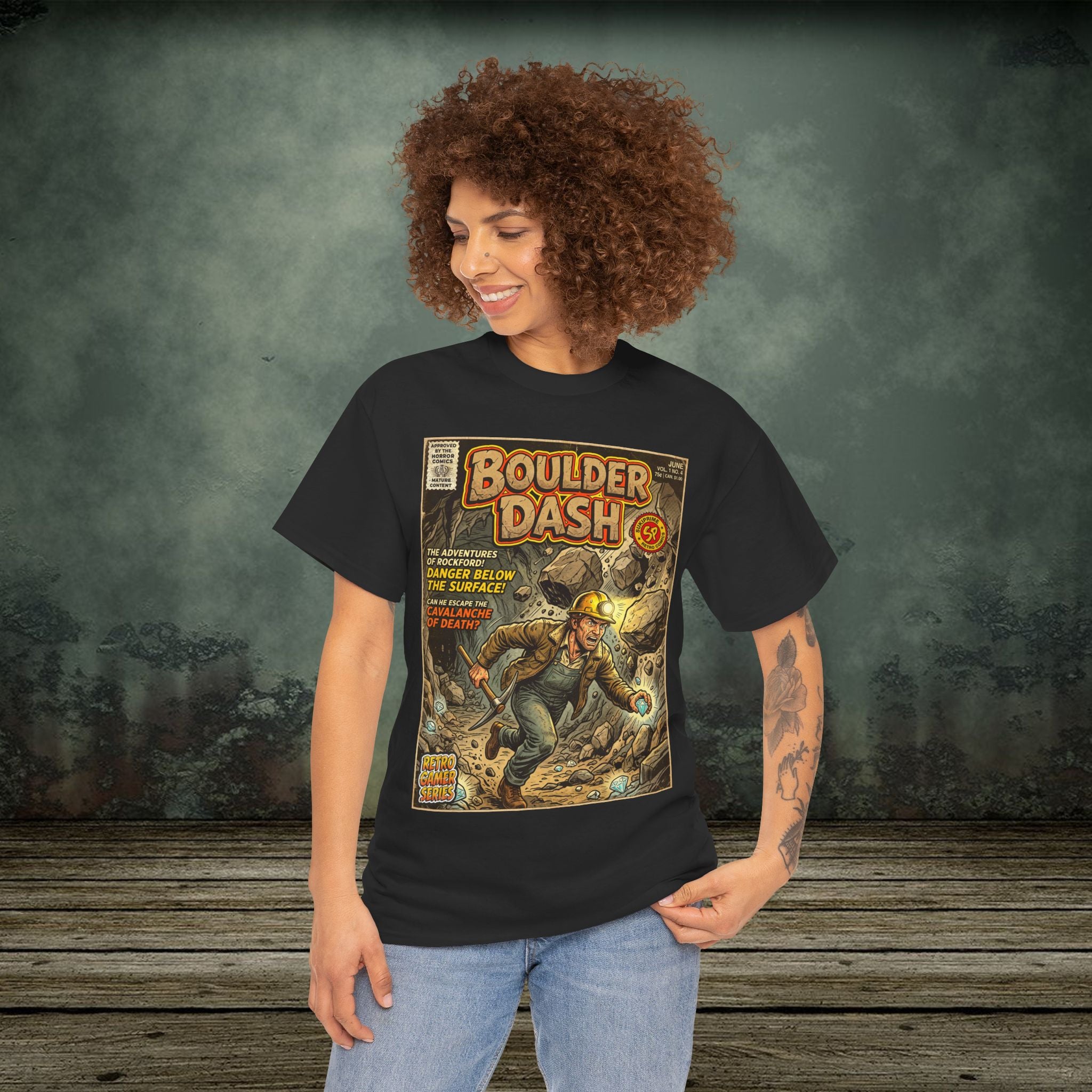 Boulder Dash Comic Art T-Shirt