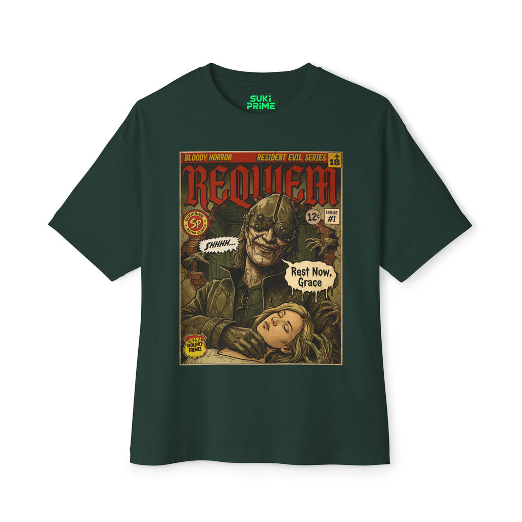 Resident Evil Requiem Comic Cover Oversized T-Shirt