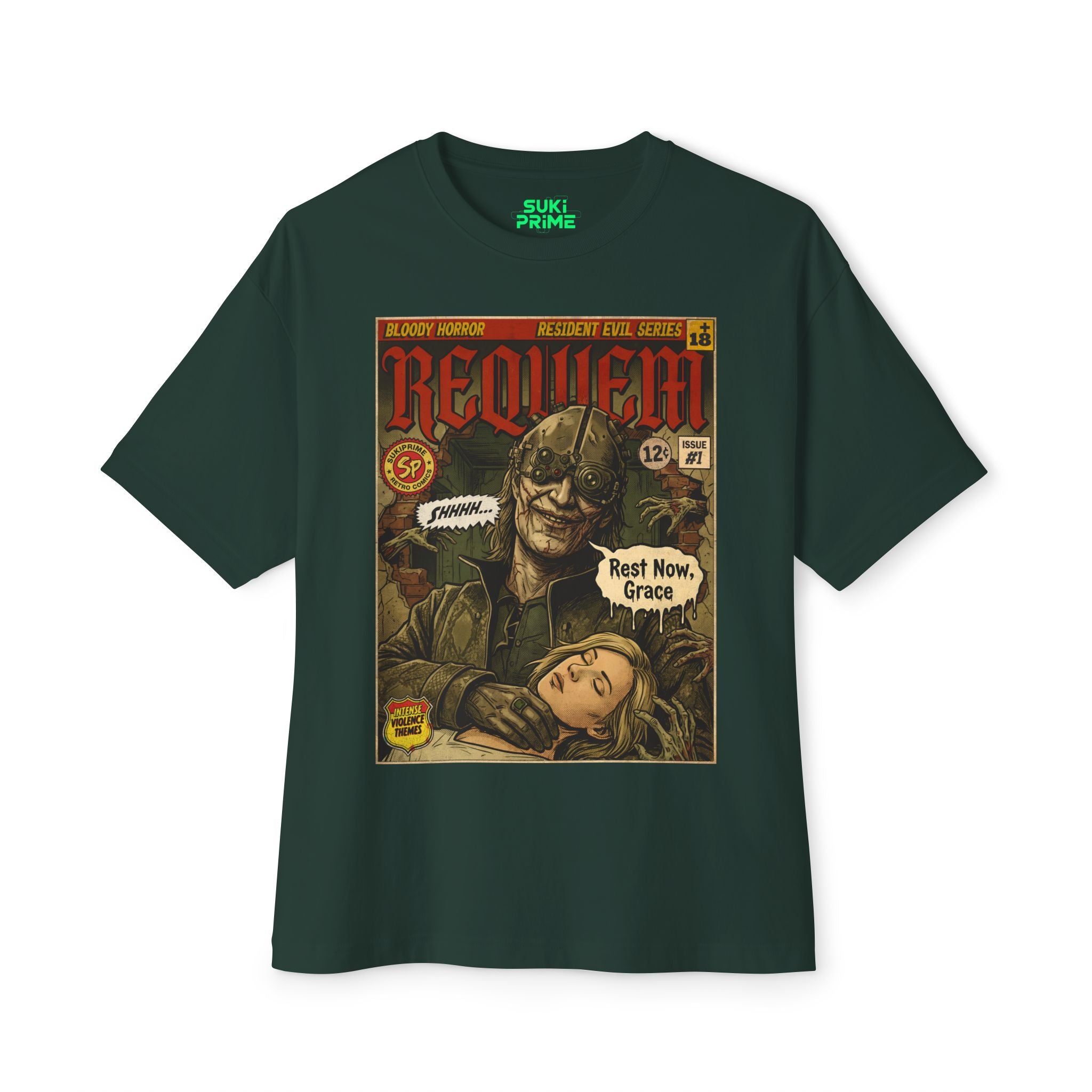 Resident Evil Requiem Comic Cover Oversized T-Shirt