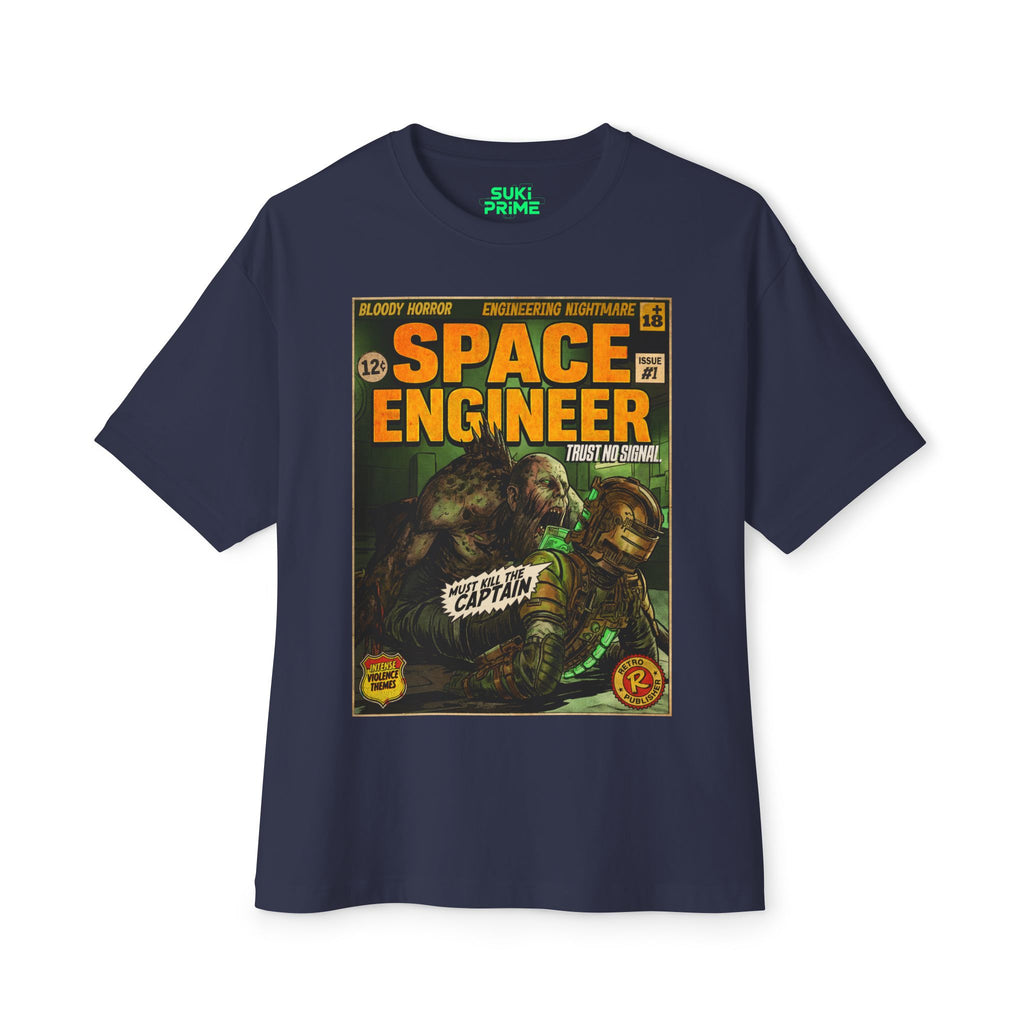 Space Engineer Comic Cover Oversized T-Shirt