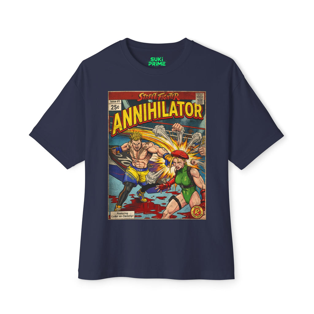 Luke Street Fighter Comic Cover Oversized T-Shirt