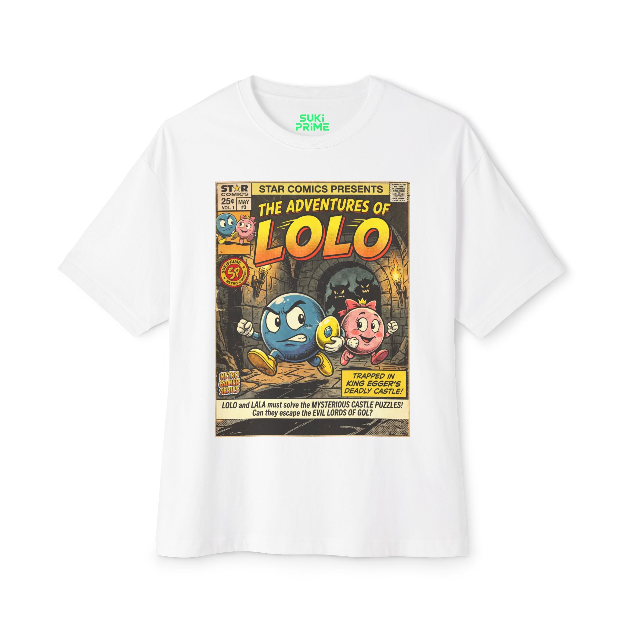 The Adventures of Lolo Comic Art Oversized T-Shirt