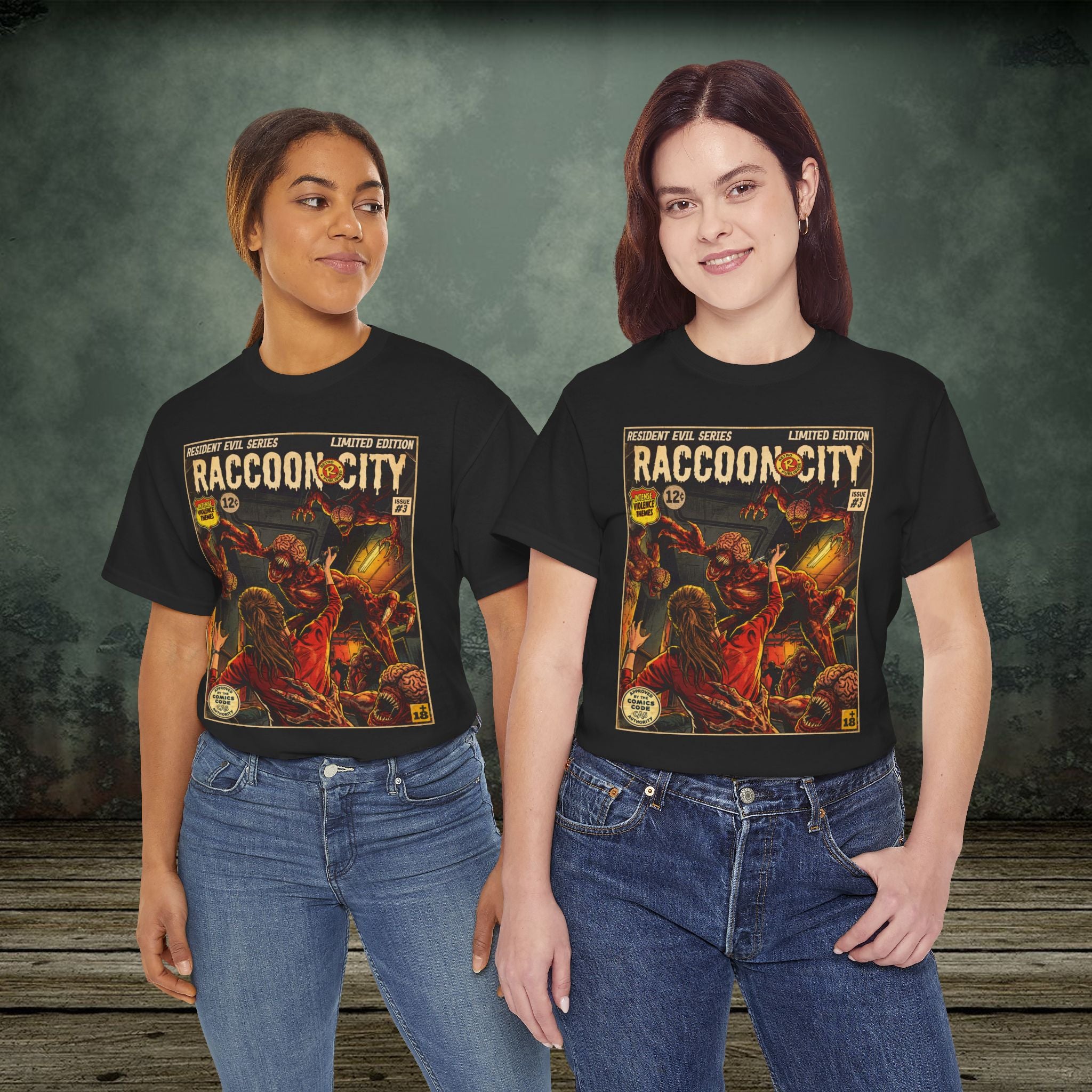 Resident Evil 2 Vintage Comic Art Gaming T-Shirt