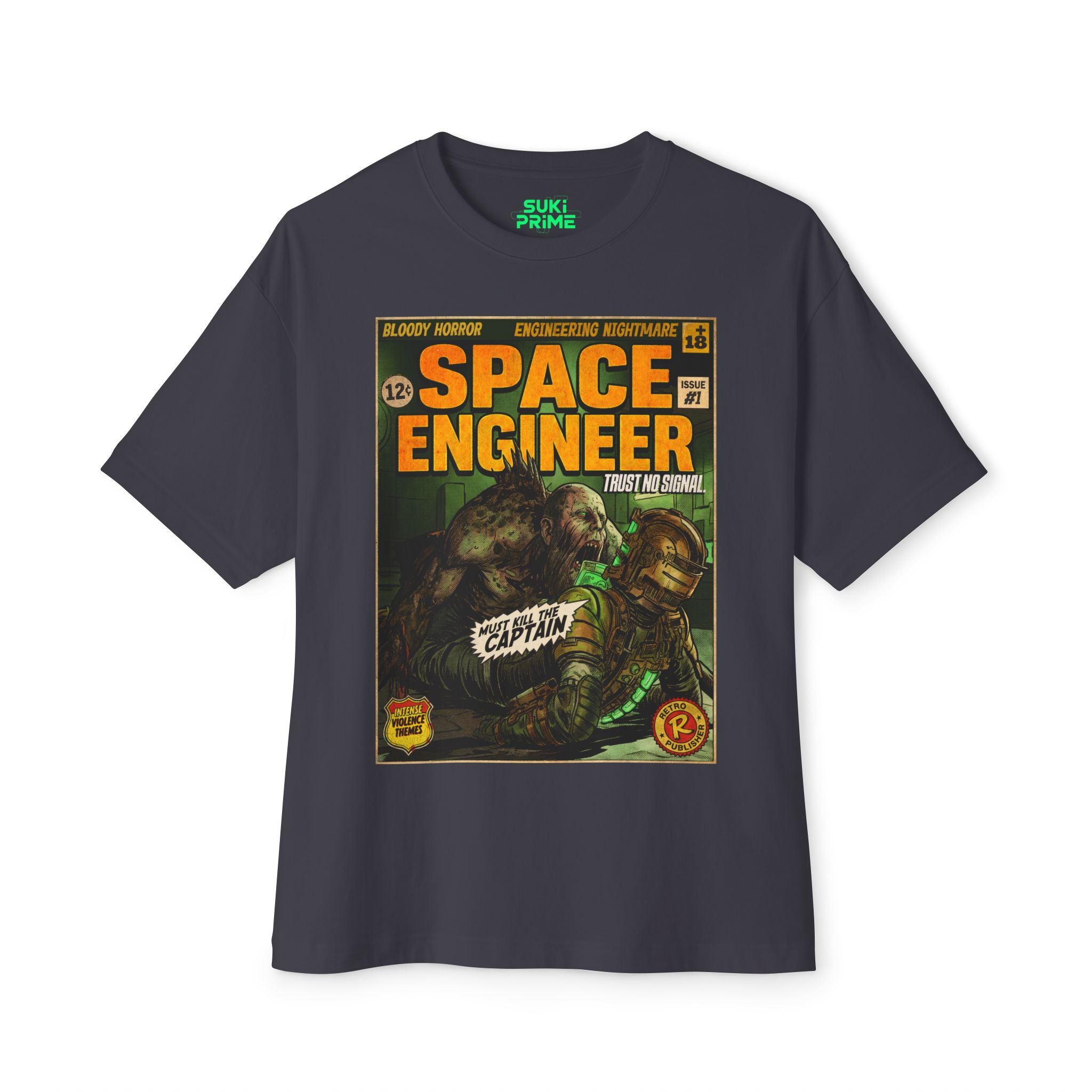Space Engineer Comic Cover Oversized T-Shirt
