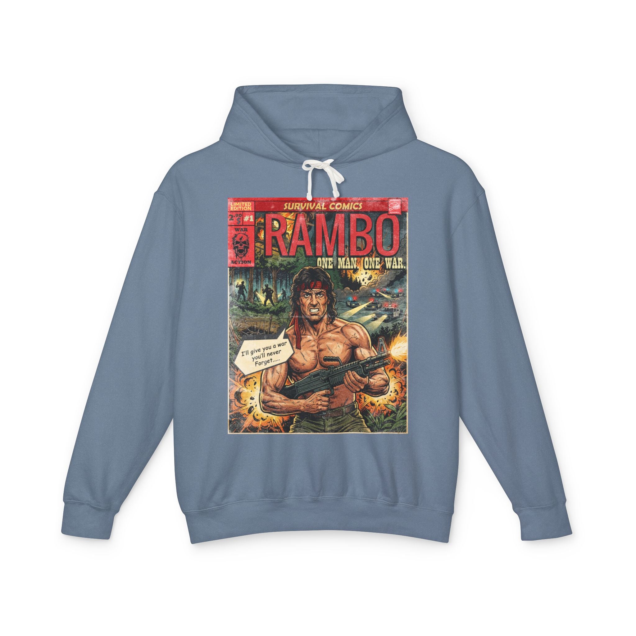 Rambo Movie Comic Cover Hoodie