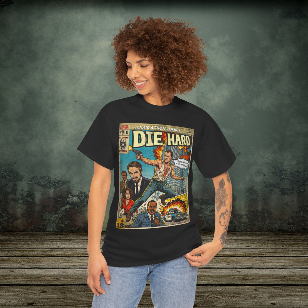 Die Hard Comic Retro Classic Vintage Movie T-Shirt