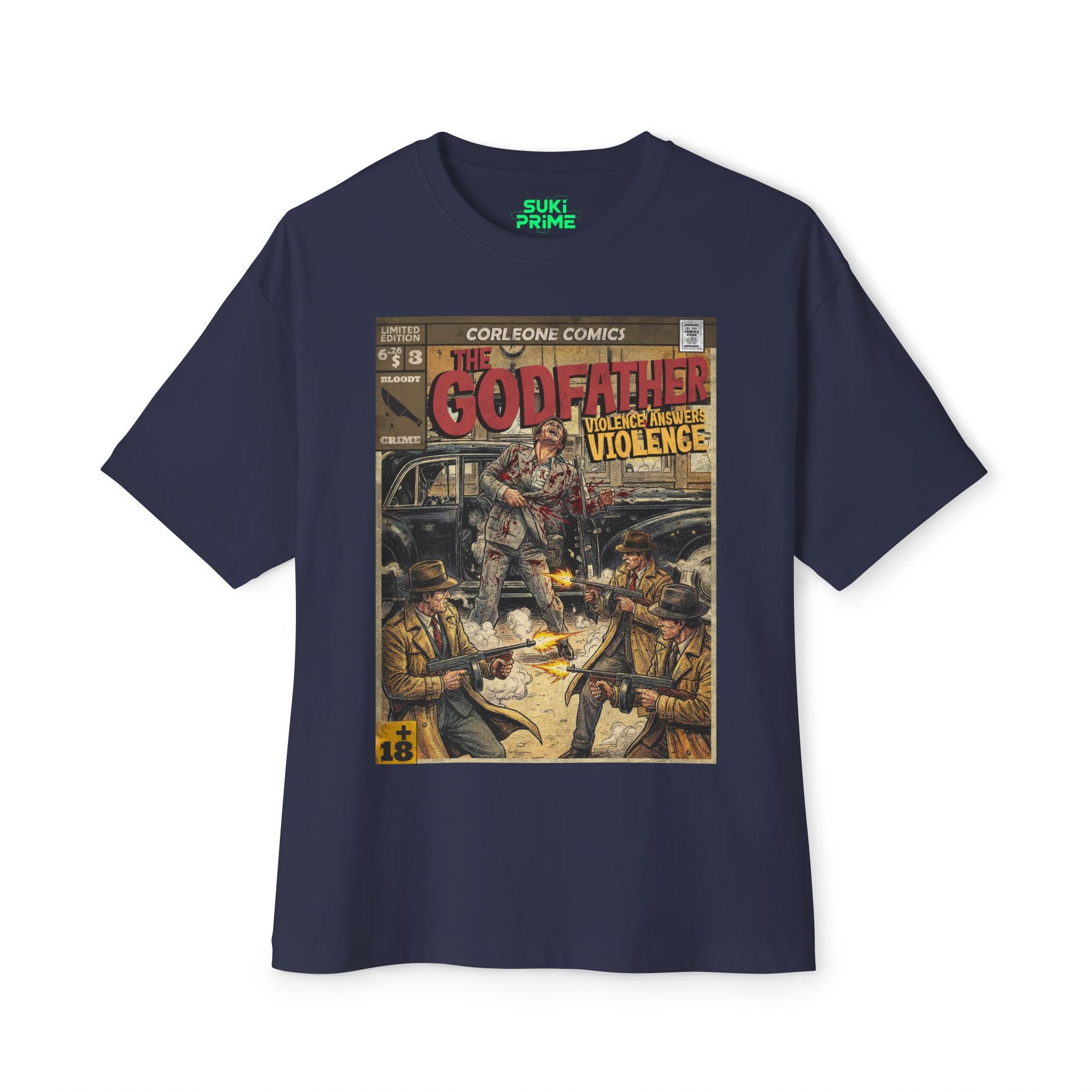 The Godfather Movie Comic Cover Oversized T-Shirt