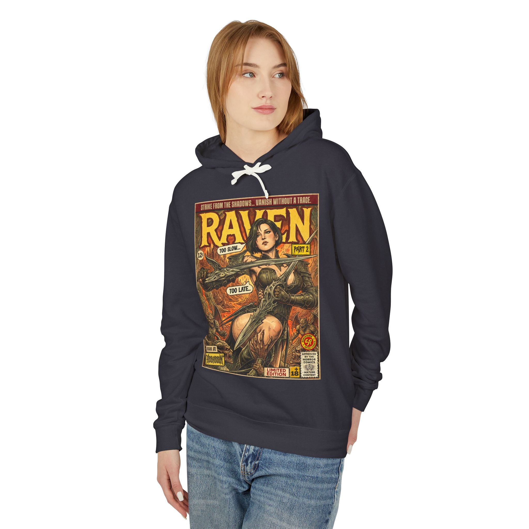 Raven 2 Assassin Comic Art Hoodie