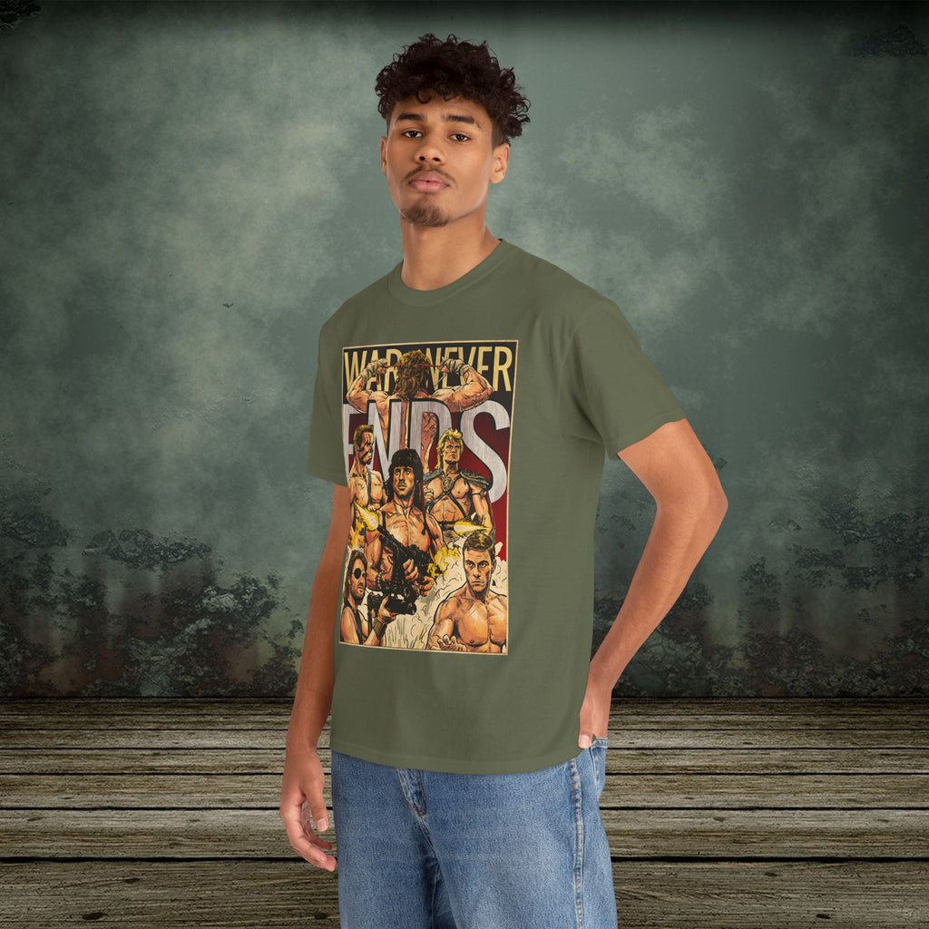 War Never Ends Vintage Retro Comic Cover T-Shirt