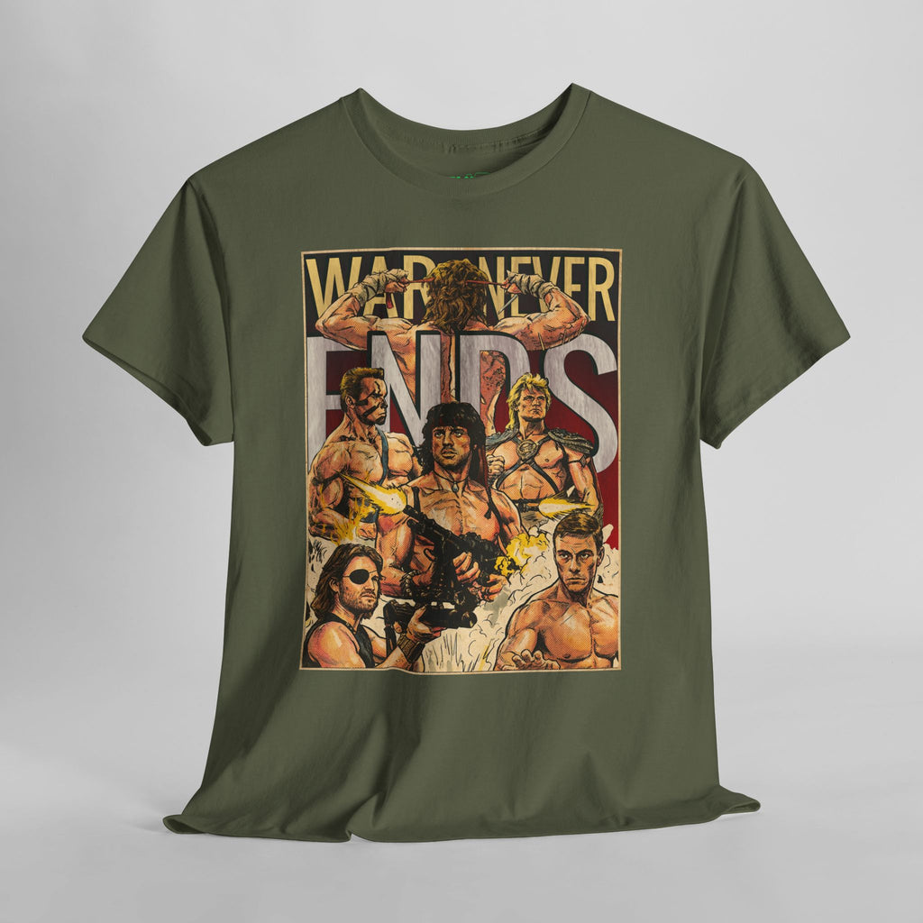 War Never Ends Vintage Retro Comic Cover T-Shirt