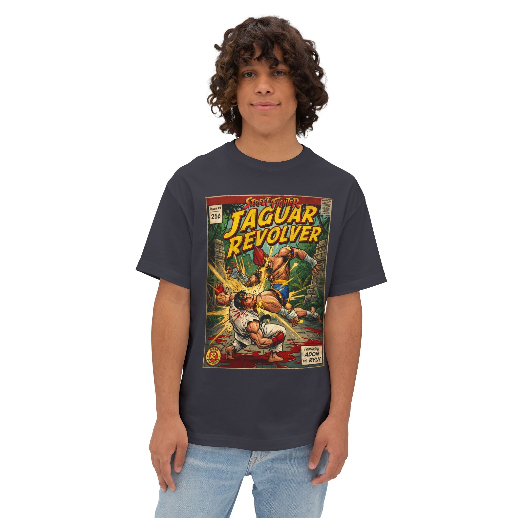 Adon Street Fighter Comic Cover Oversized T-Shirt