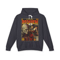 Resident Evil Requiem Comic Cover Gaming Hoodie featuring unique vintage comic cover art. High-quality gaming apparel for retro fans