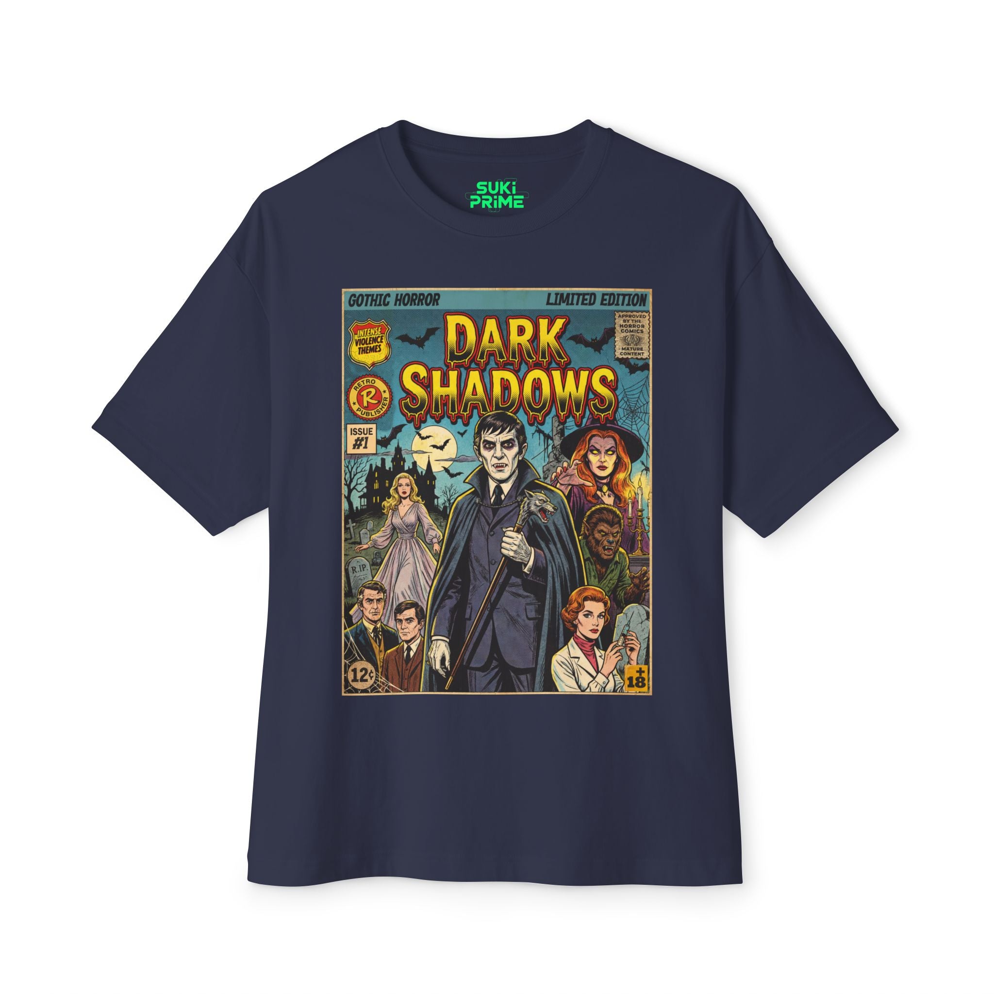 Dark Shadows Movie Comic Cover Oversized T-Shirt