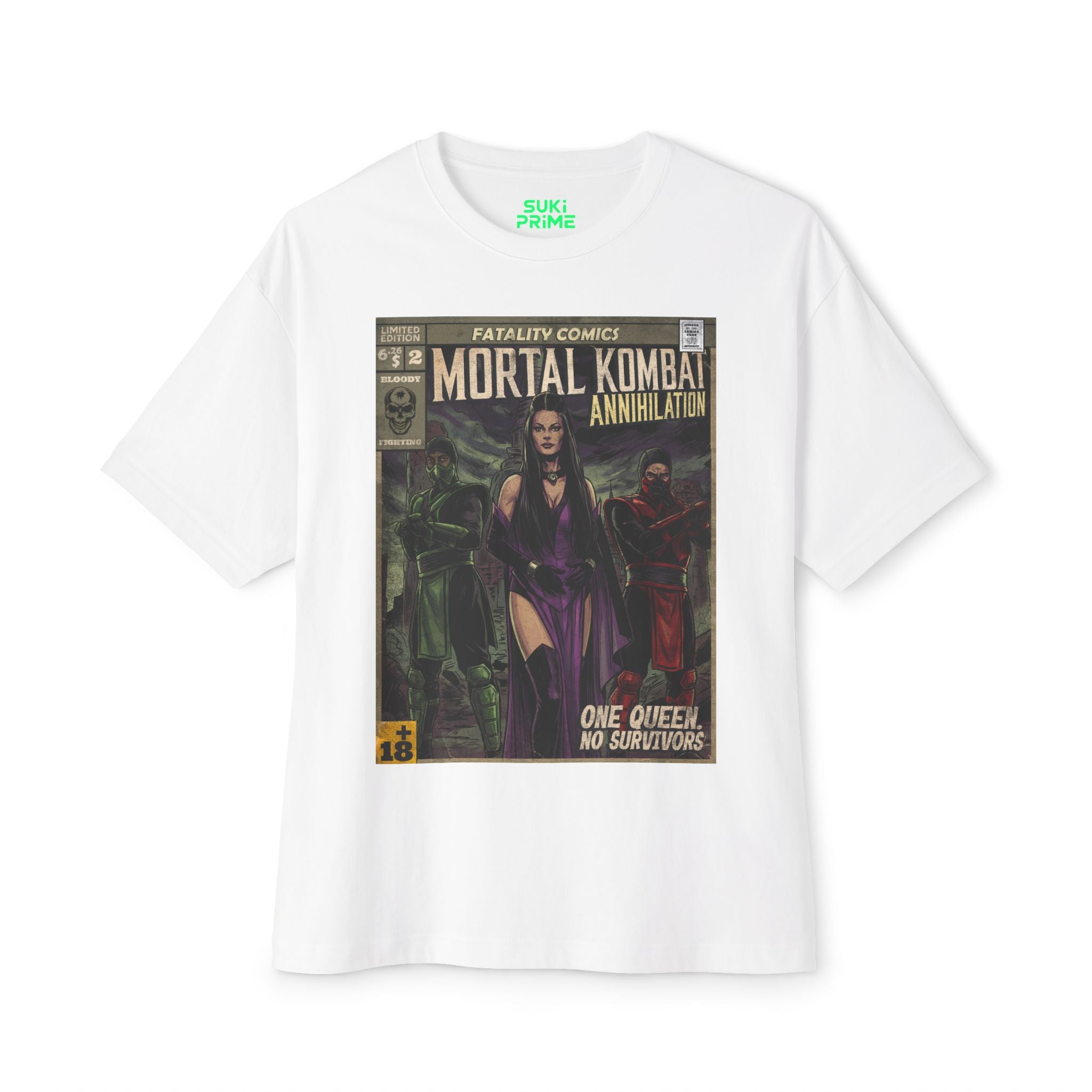 Mortal Kombat: Annihilation Movie Comic Cover Oversized T-Shirt