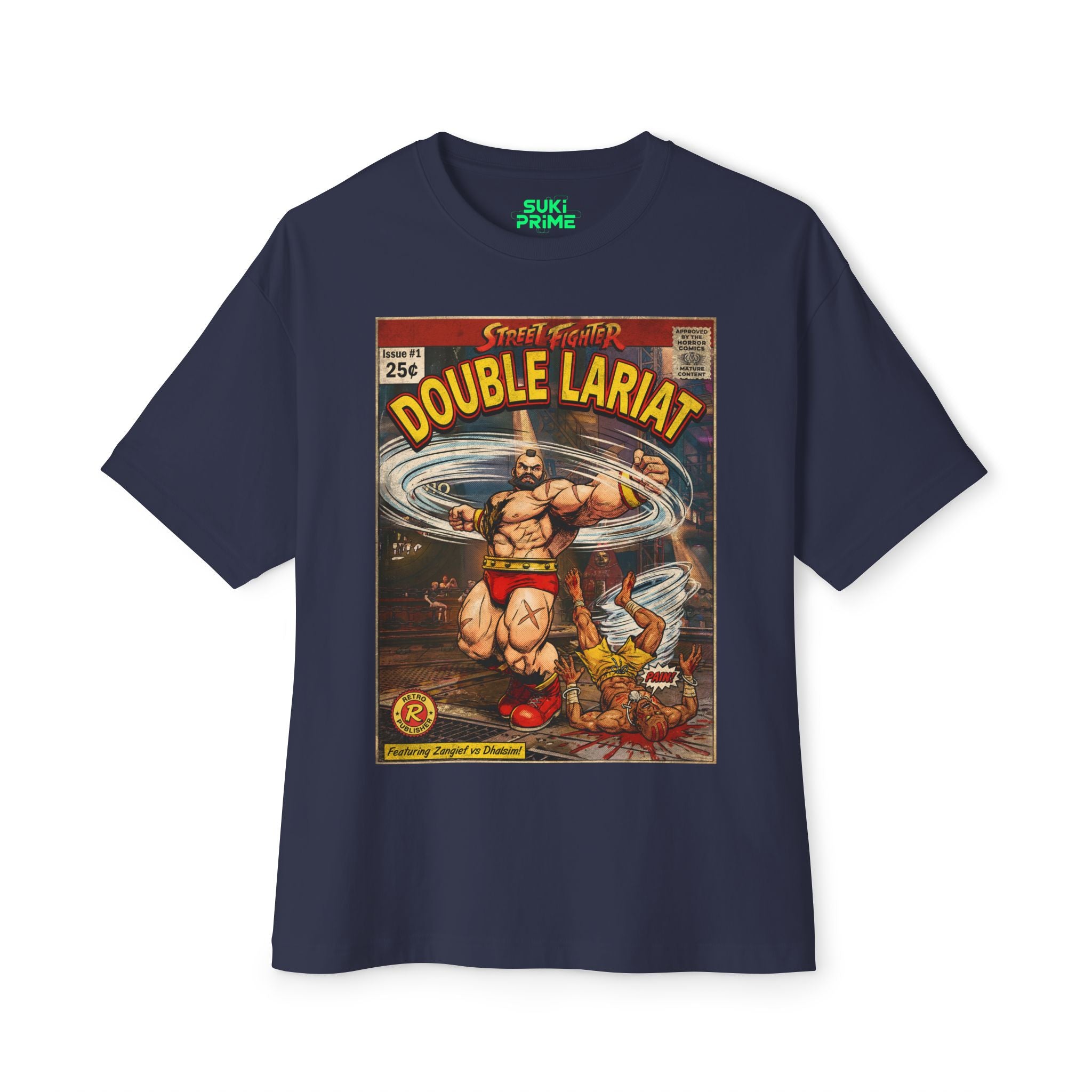 Zangief Street Fighter Comic Cover Oversized T-Shirt