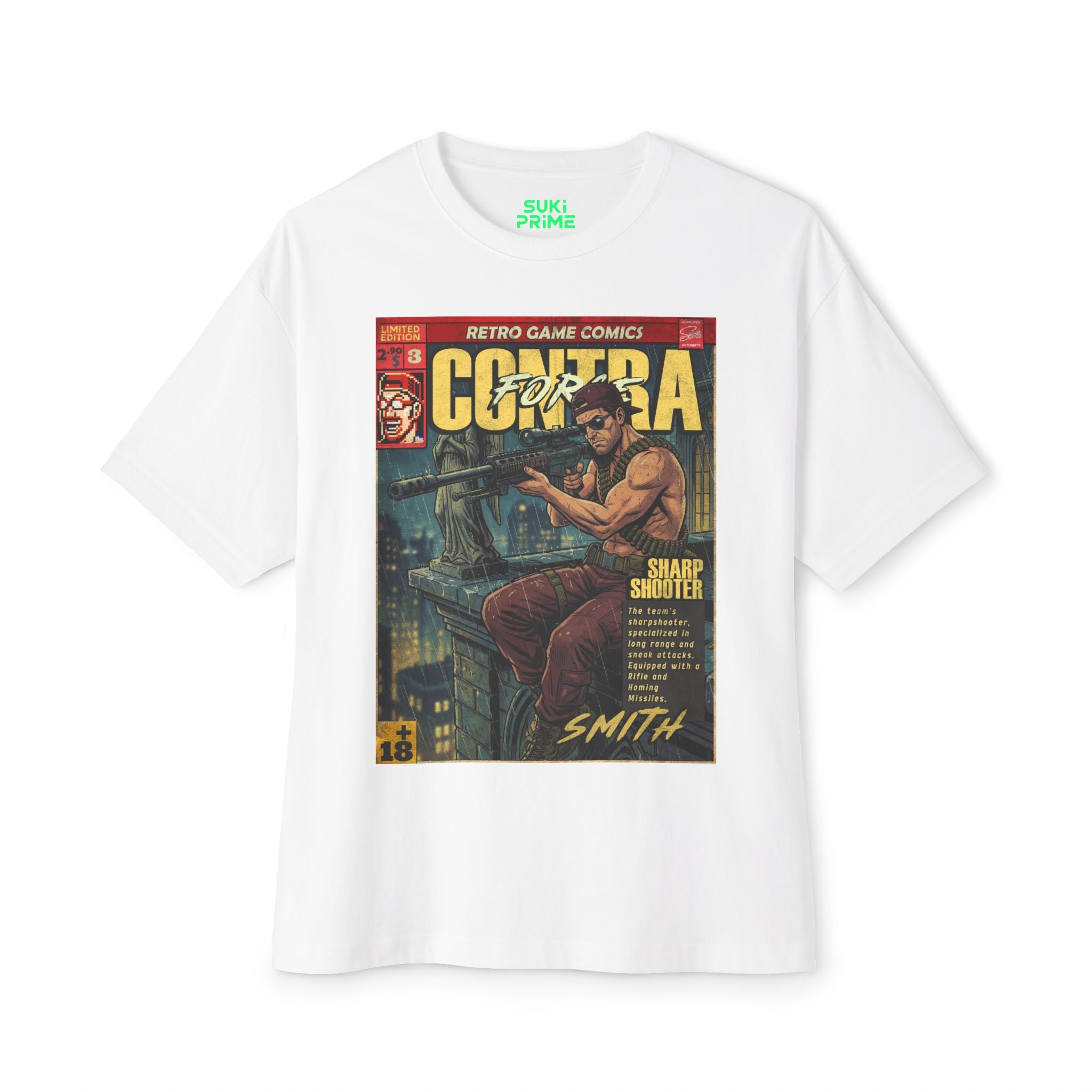 Contra Force Comic Cover Oversized T-Shirt