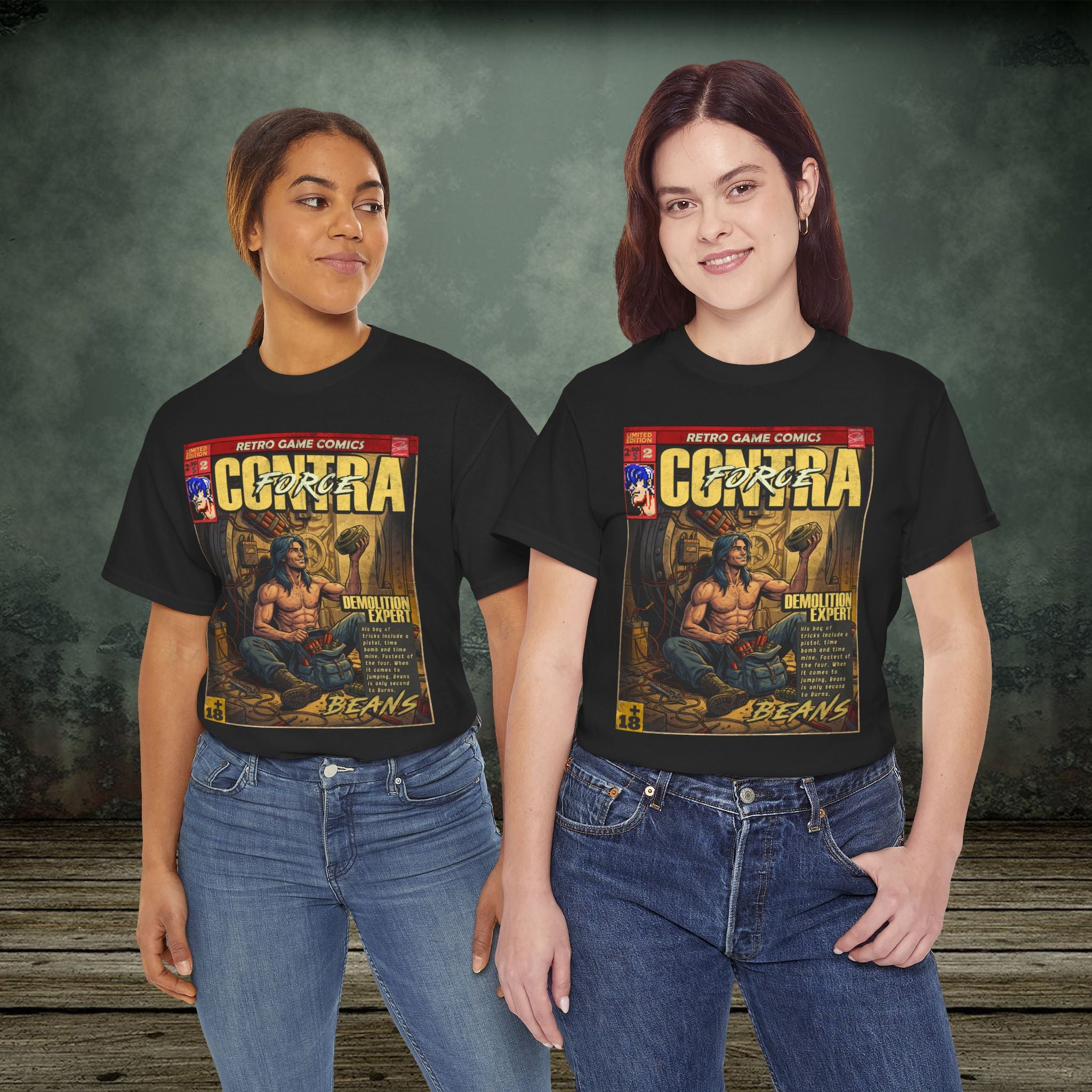 Contra Force | Beans | Vintage Retro Gaming T-Shirt