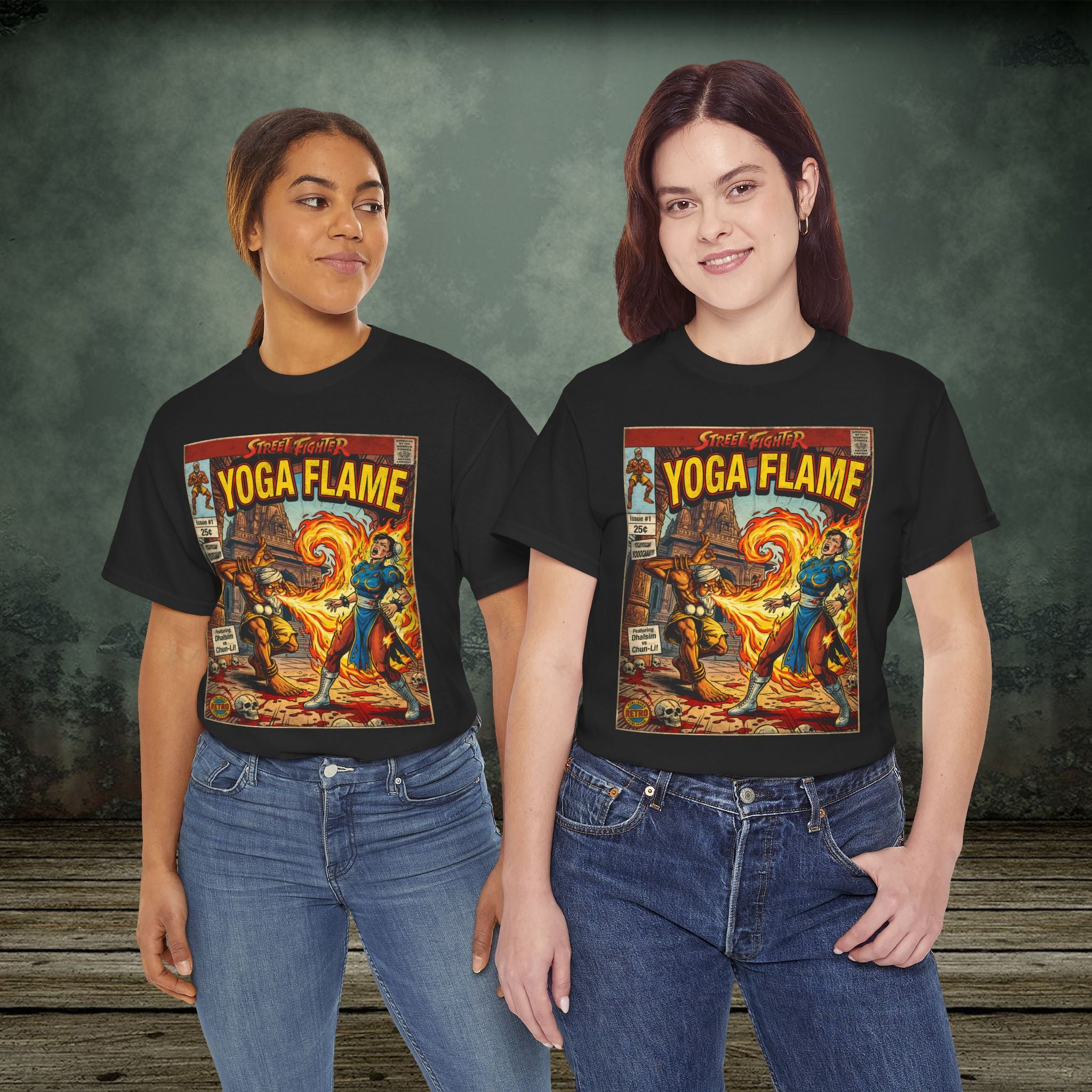 Street Fighter | Yoga Flame | Vintage Retro Gaming T-Shirt