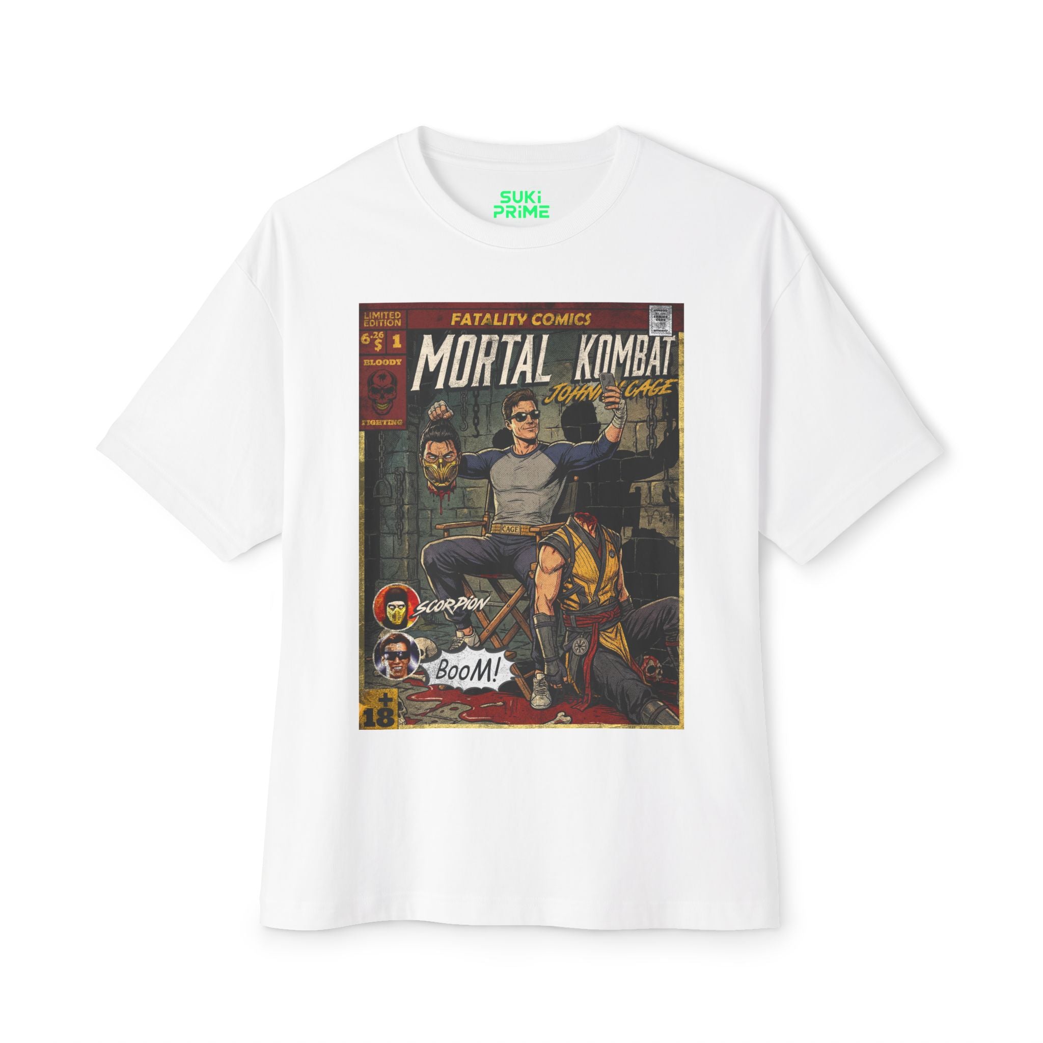 Johnny Cage Comic Cover Oversized T-Shirt