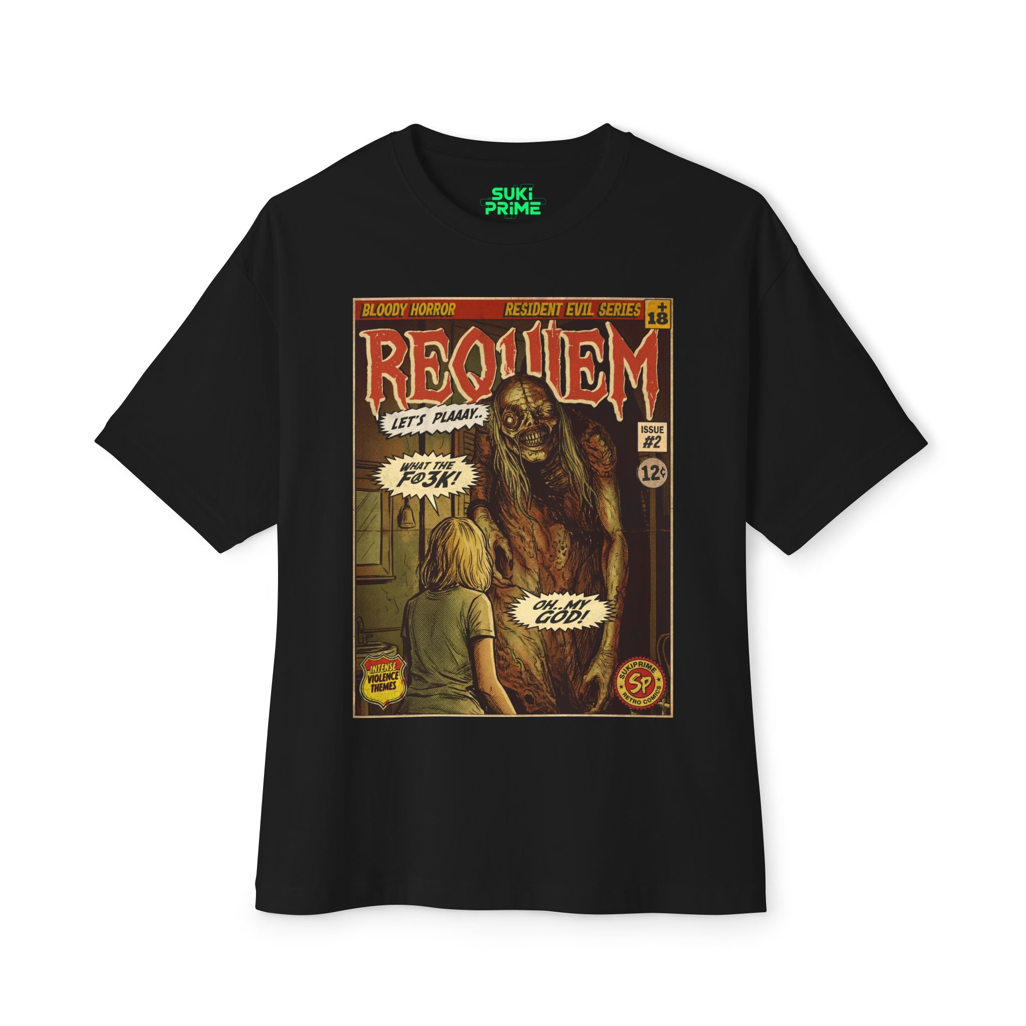 Resident Evil Requiem Comic Cover Oversized T-Shirt