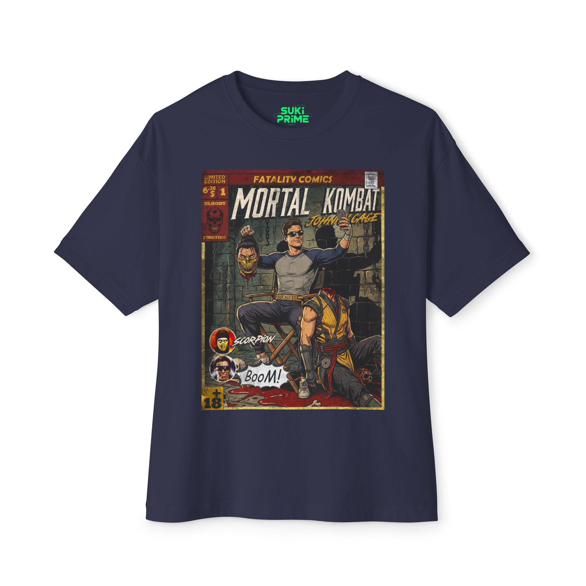 Johnny Cage Comic Cover Oversized T-Shirt
