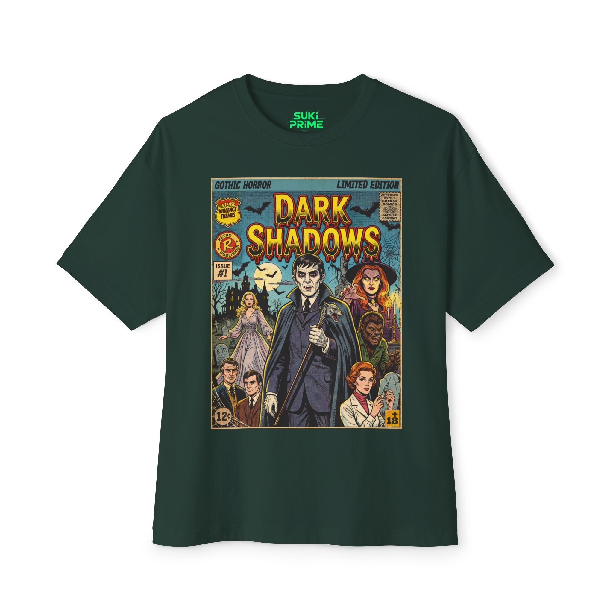 Dark Shadows Movie Comic Cover Oversized T-Shirt