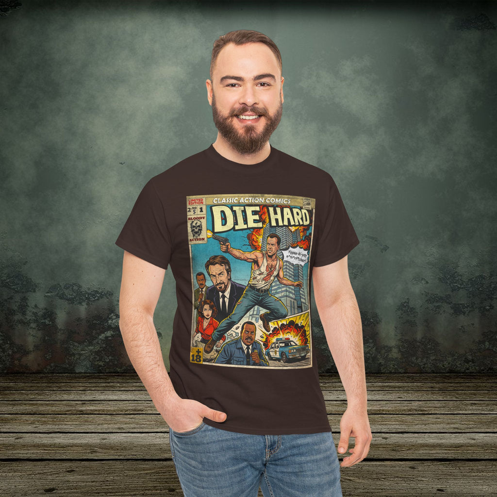 Die Hard Comic Retro Classic Vintage Movie T-Shirt