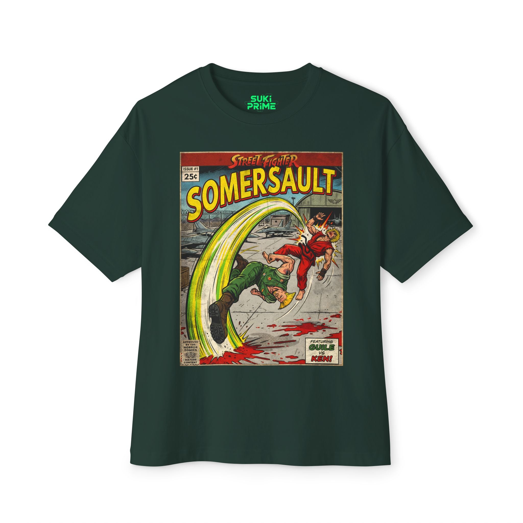 Guile Street Fighter Comic Cover Oversized T-Shirt