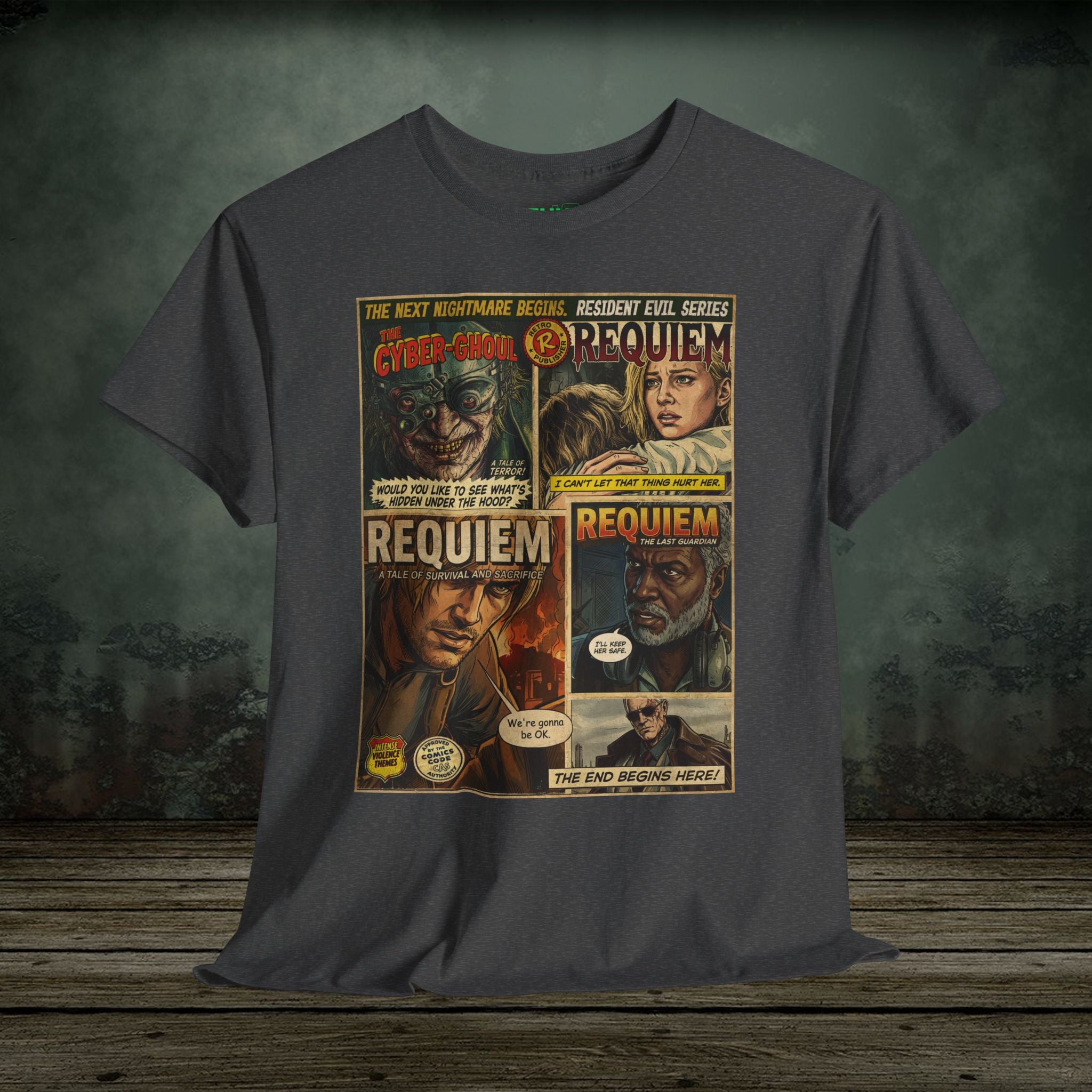 Resident Evil Requiem | Vintage Retro Gaming T-Shirt