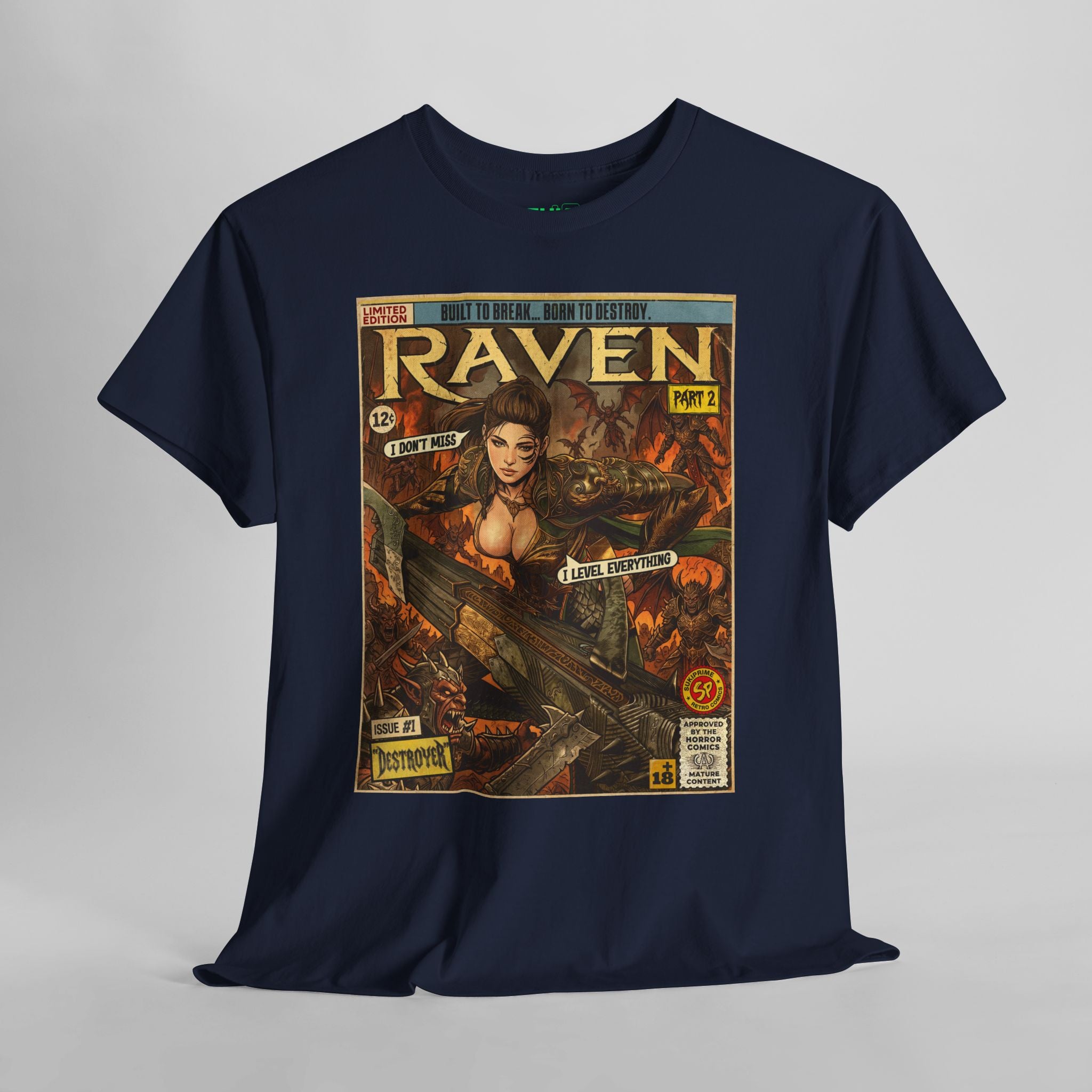 Raven 2 Destroyer Comic Art T-Shirt