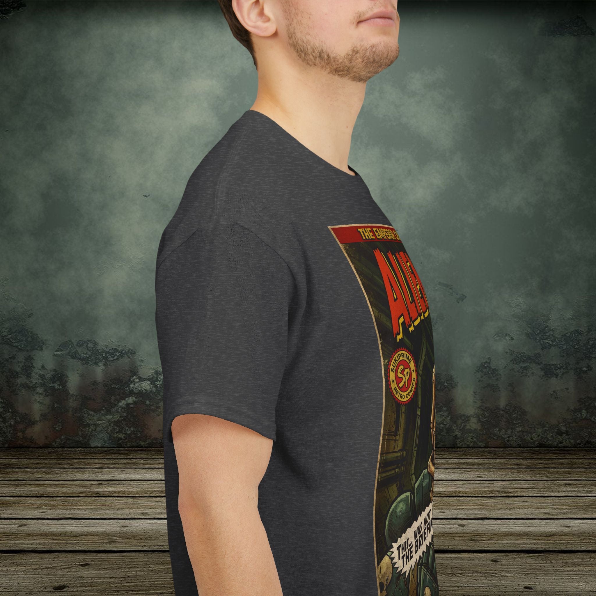 Alien Marine Vintage Comic Art Gaming T-Shirt