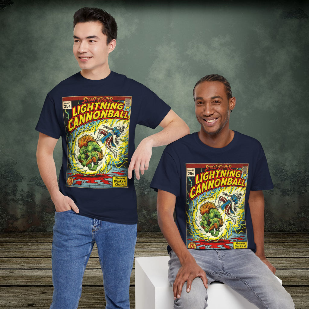 Street Fighter | Lightning Cannonball | Vintage Retro Gaming T-Shirt