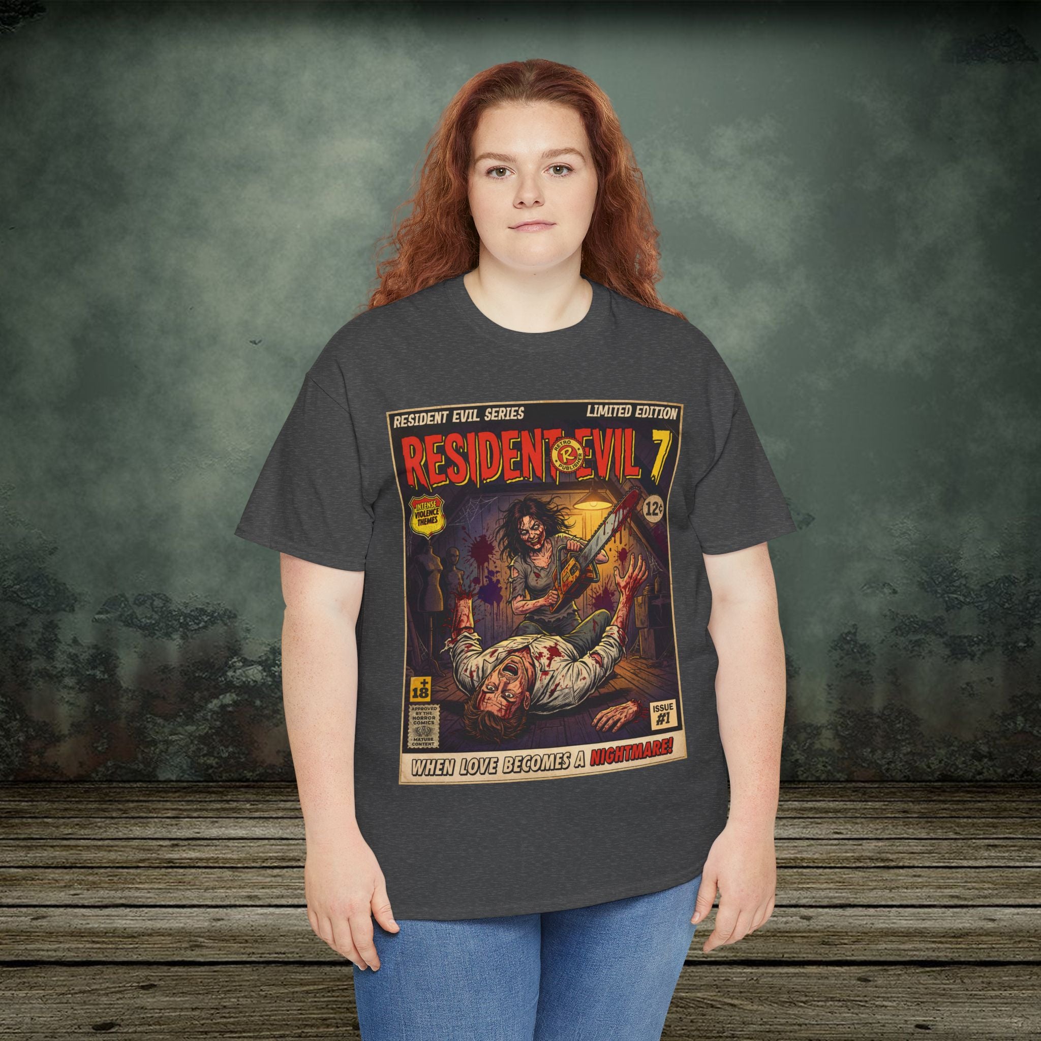Resident Evil 7 Vintage Comic Art Gaming T-Shirt