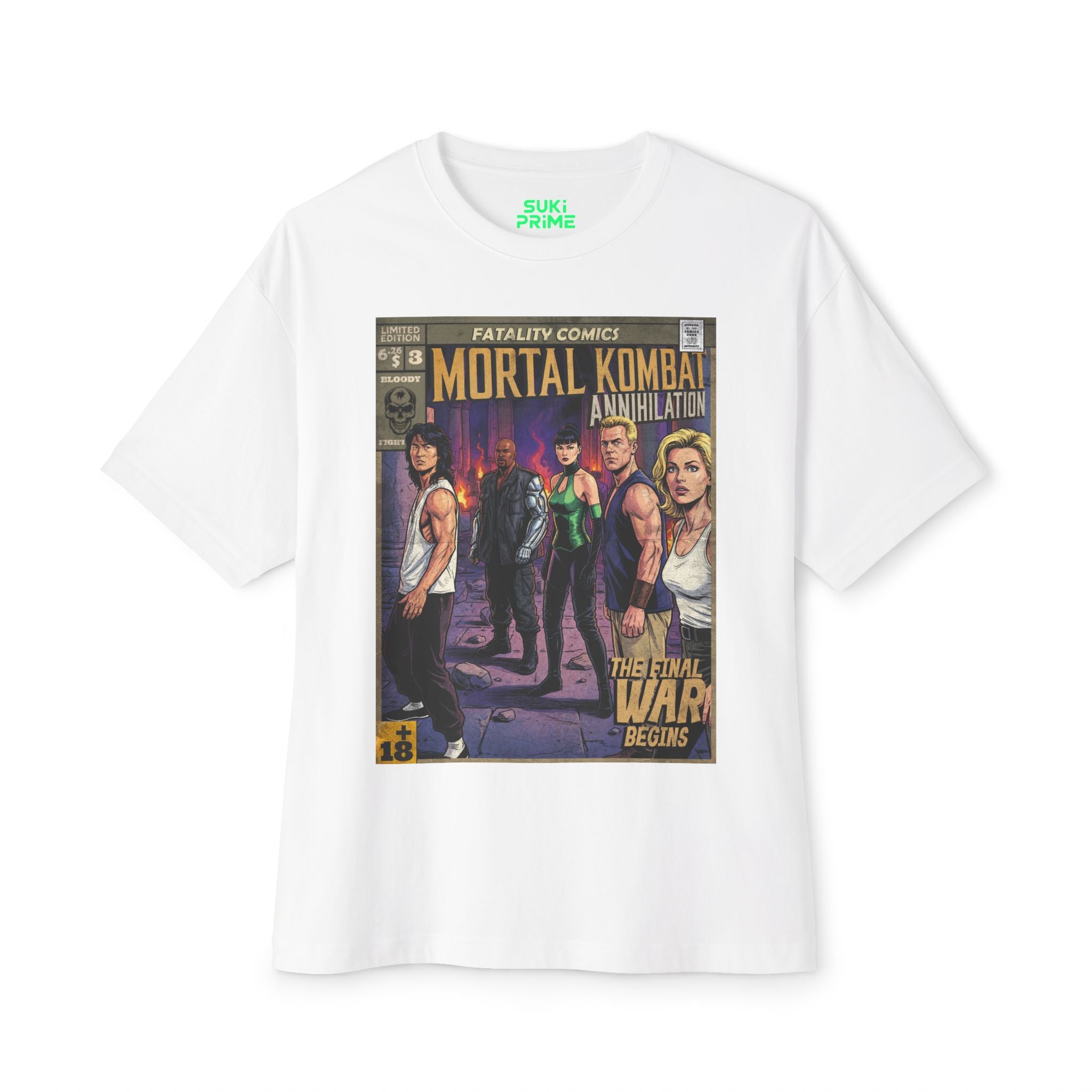 Mortal Kombat: Annihilation Movie Comic Cover Oversized T-Shirt