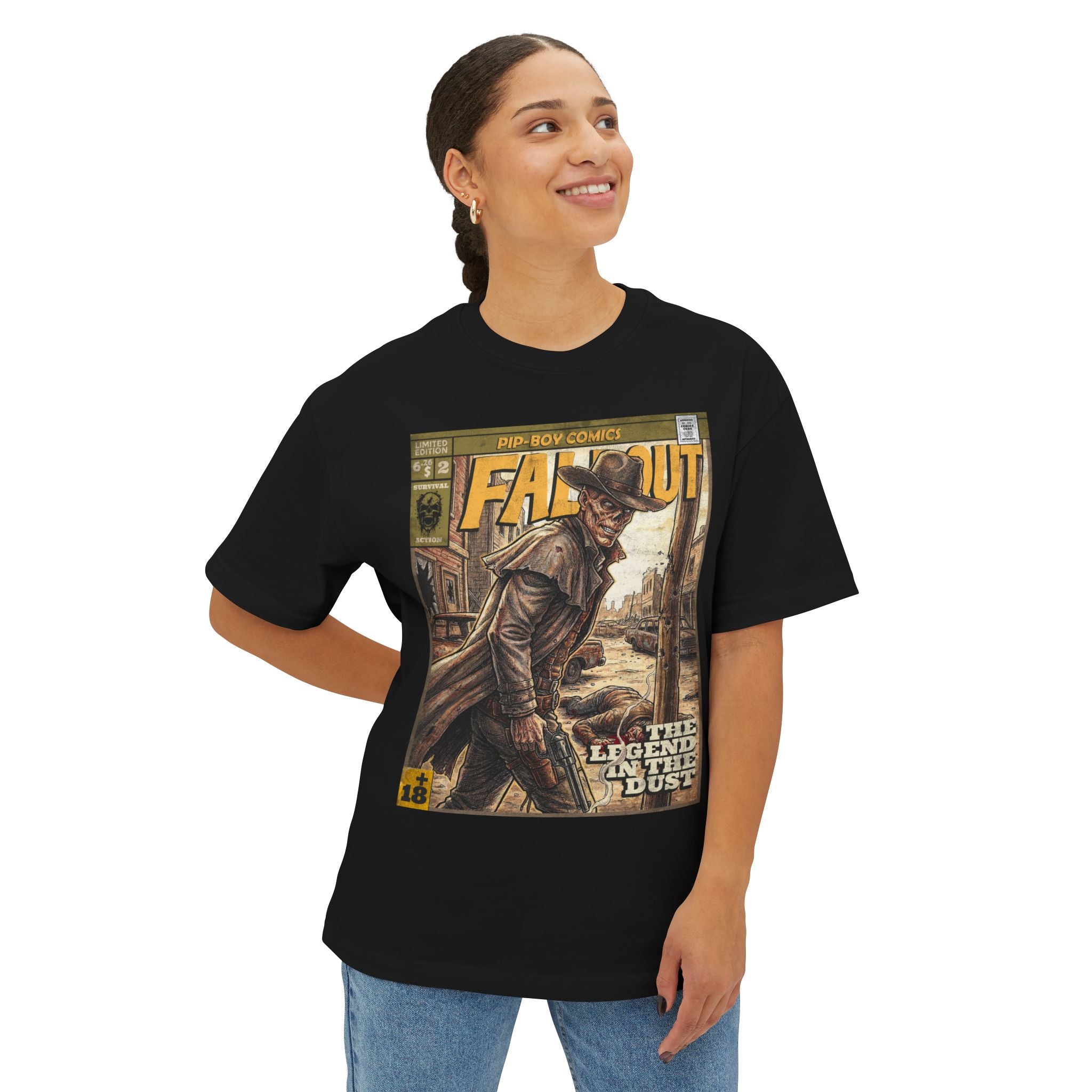Fallout Comic Cover Oversized T‑Shirt