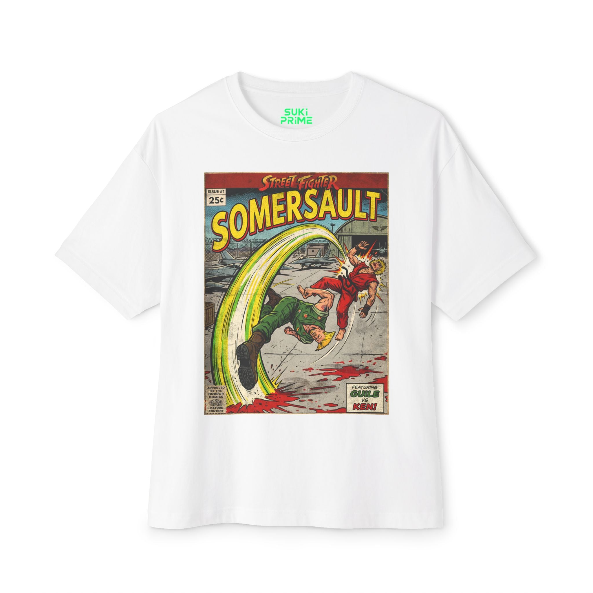 Guile Street Fighter Comic Cover Oversized T-Shirt