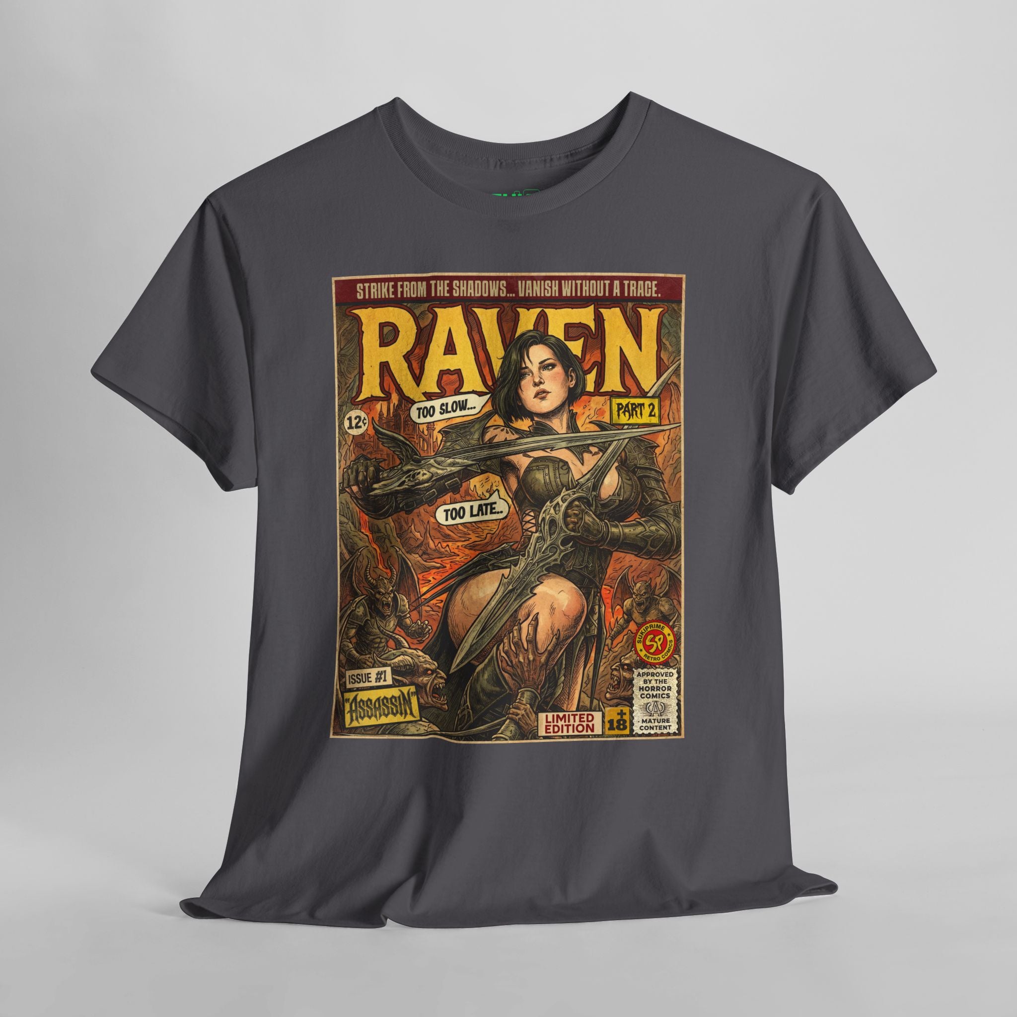 Raven 2 Assassin Comic Art T-Shirt